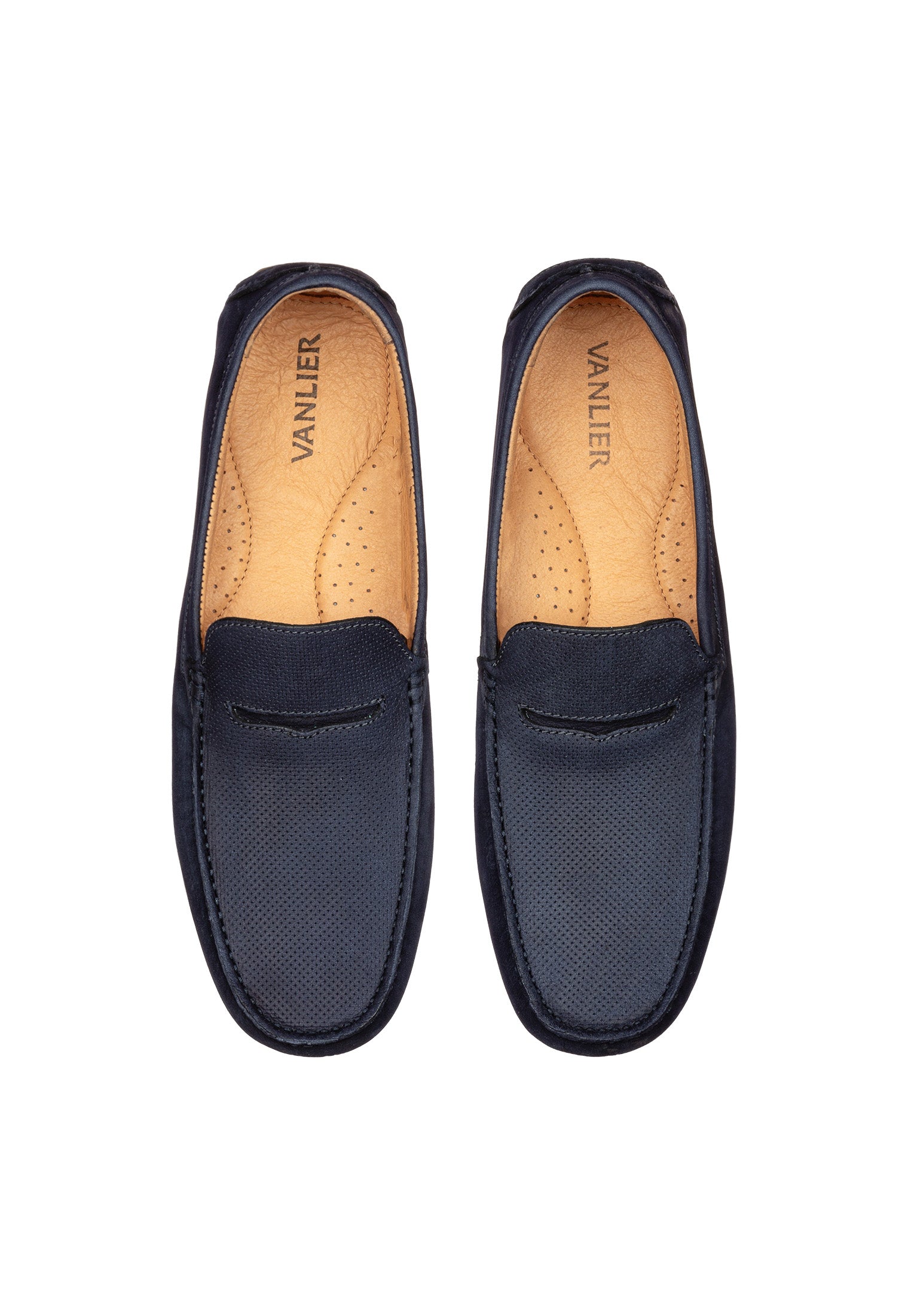Navy blauw nubuck Mocassin
