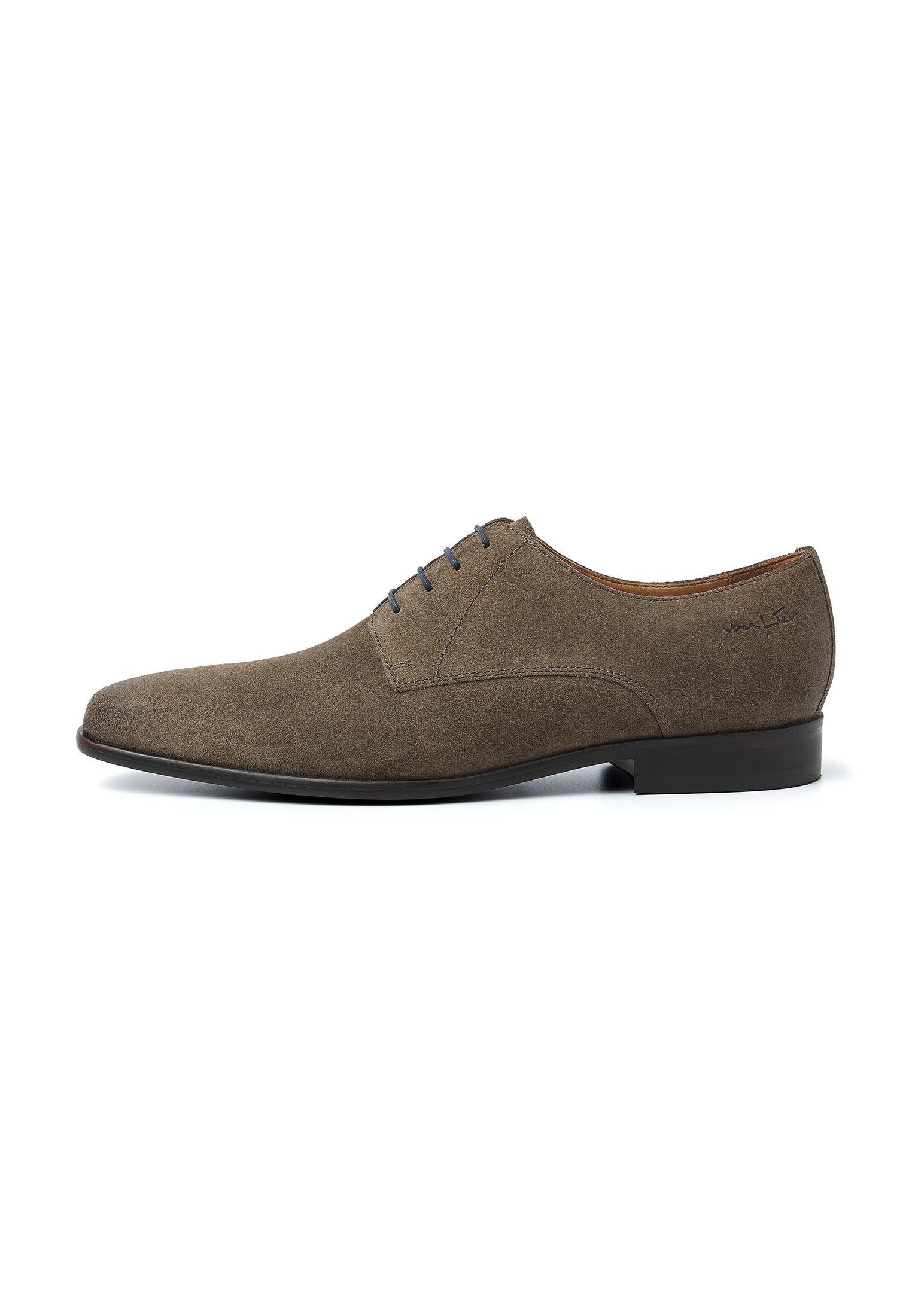 Taupe suede Egeus lace-up shoe – VANLIER display picture 1