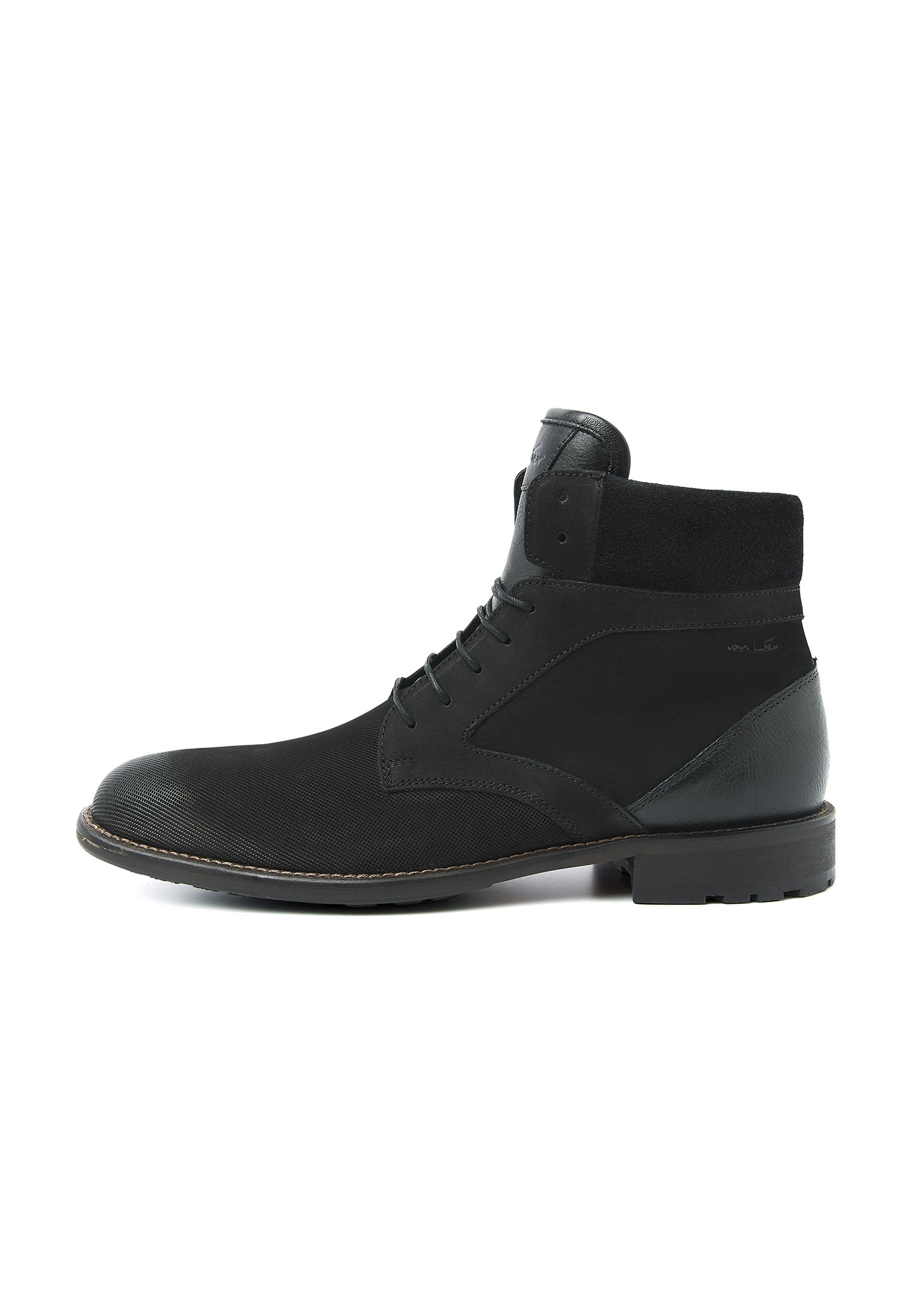 Zwart nubuck Henry boot
