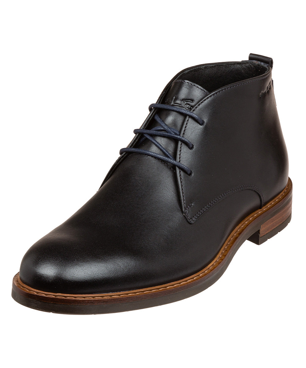 Navy gladleren Boston boot