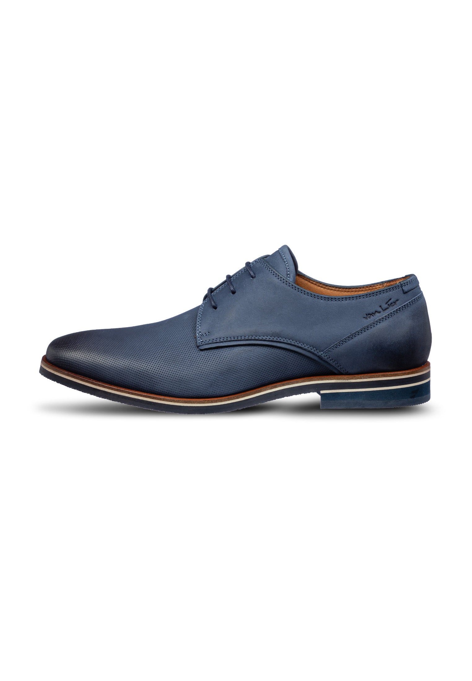Blauw nubuck Amalfi veterschoen