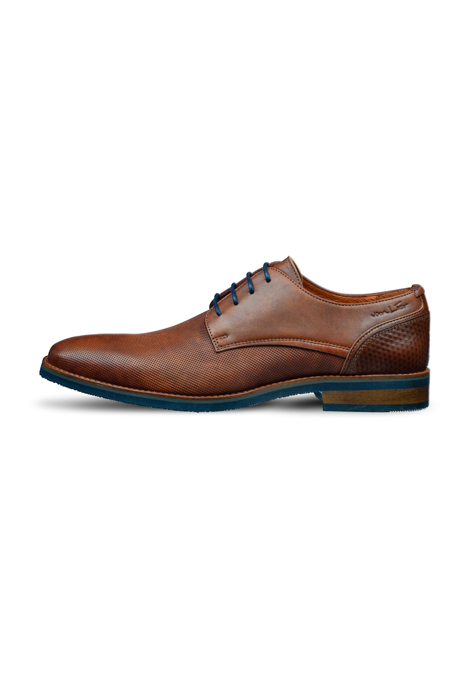 Licht cognac gladleren Amalfi veterschoen