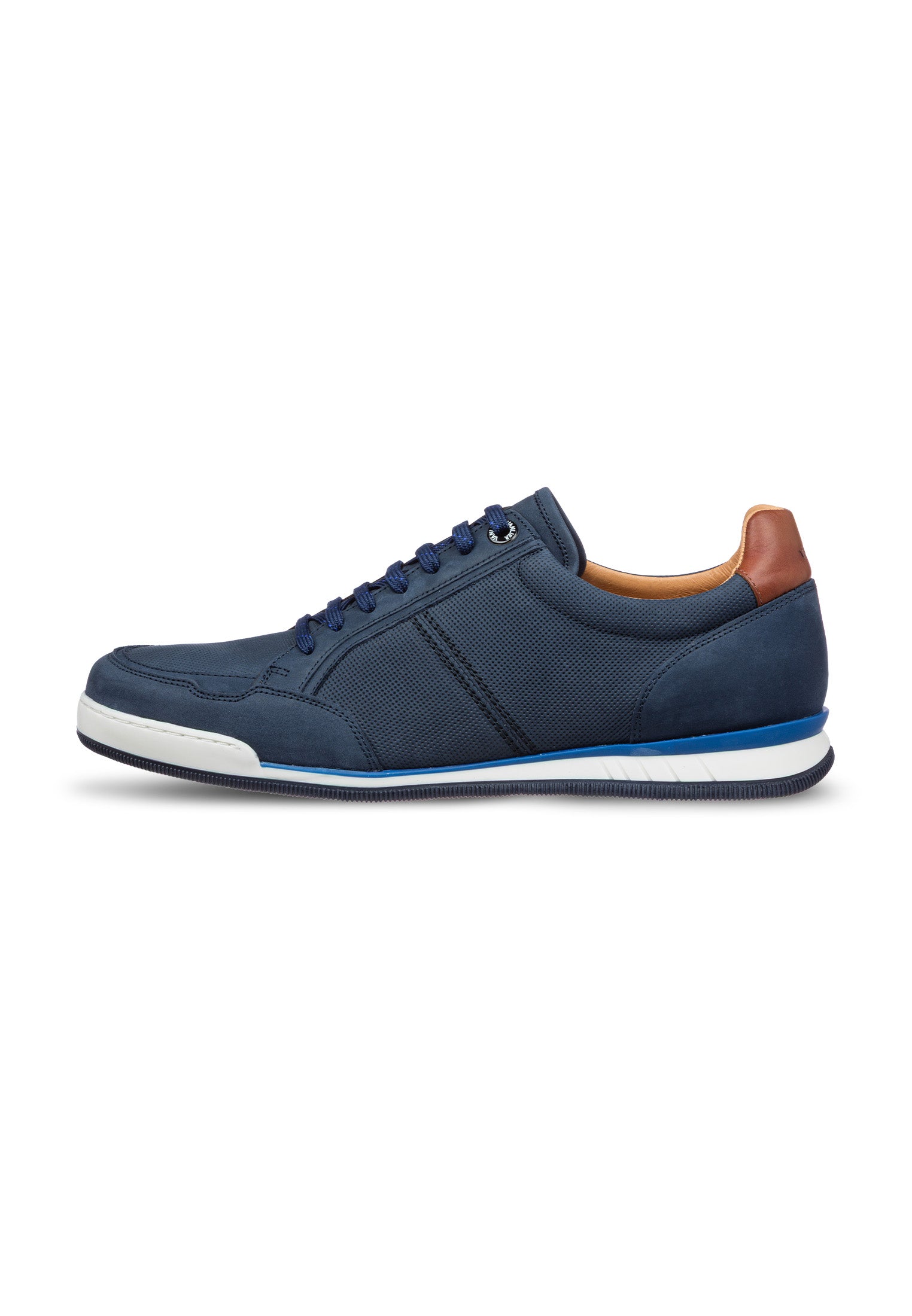 Navy blauw nubuck Magnus sneaker