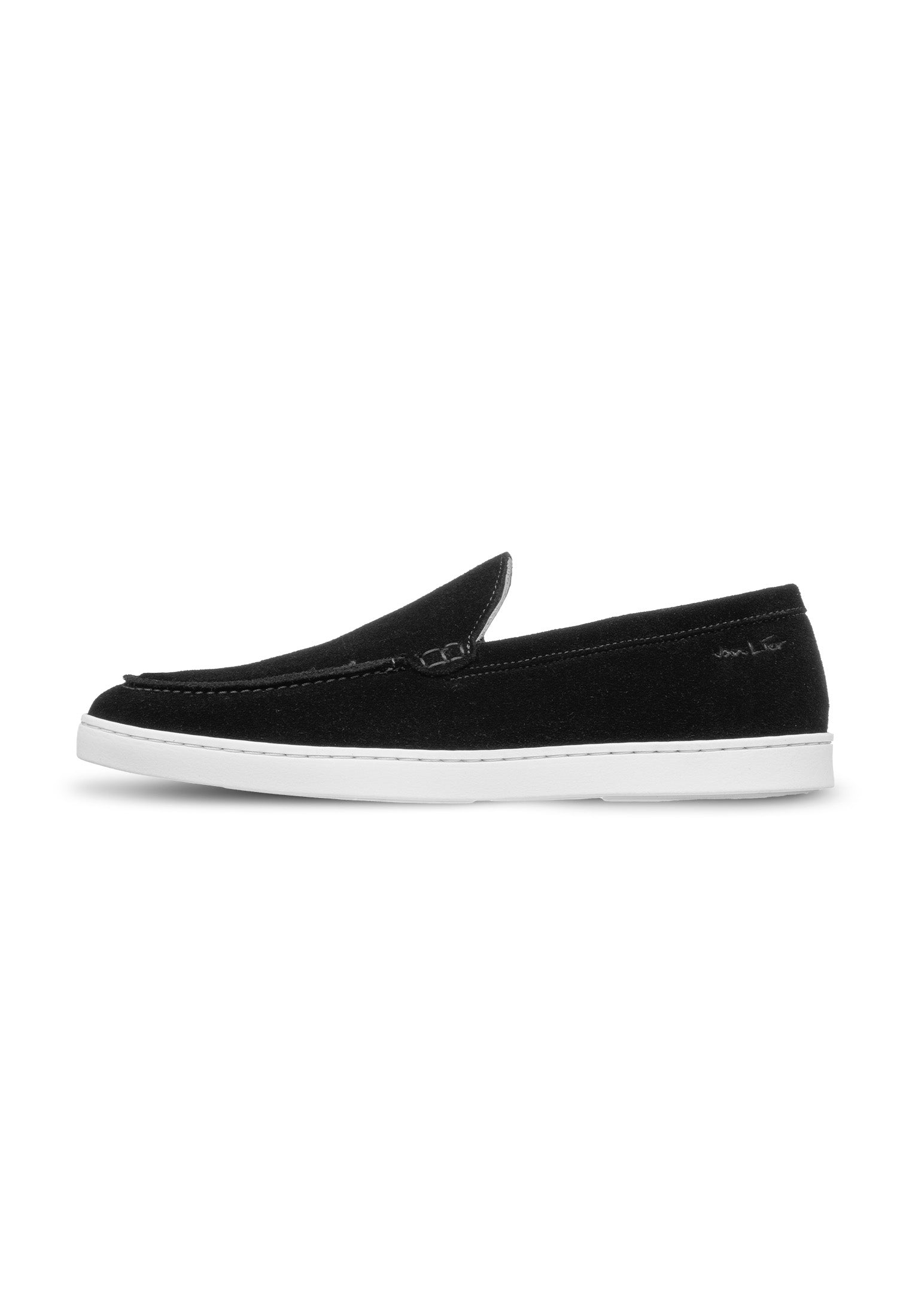 Zwart suède Lugano loafer