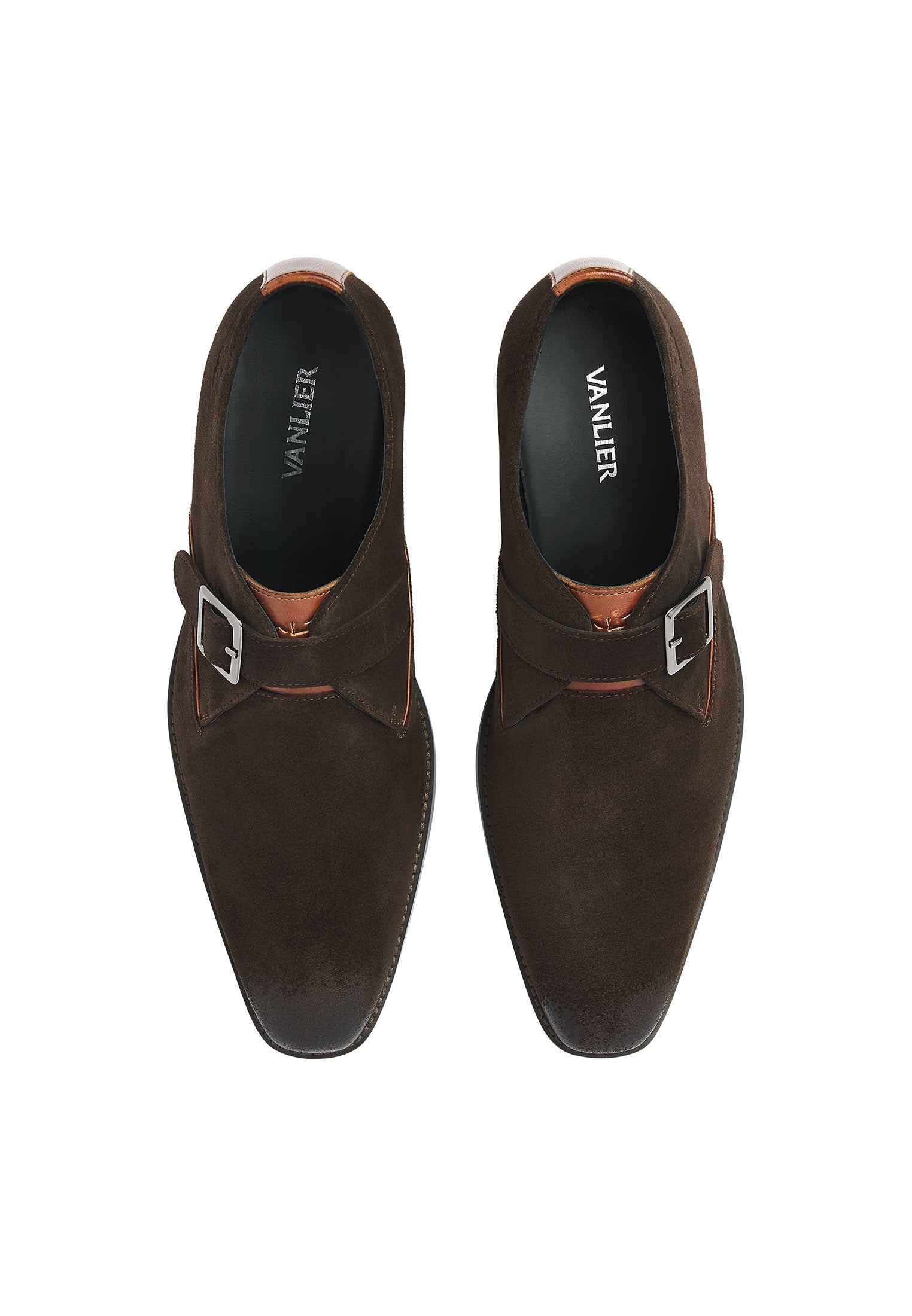 Testa di moro bruin suède Bregenz gespschoen