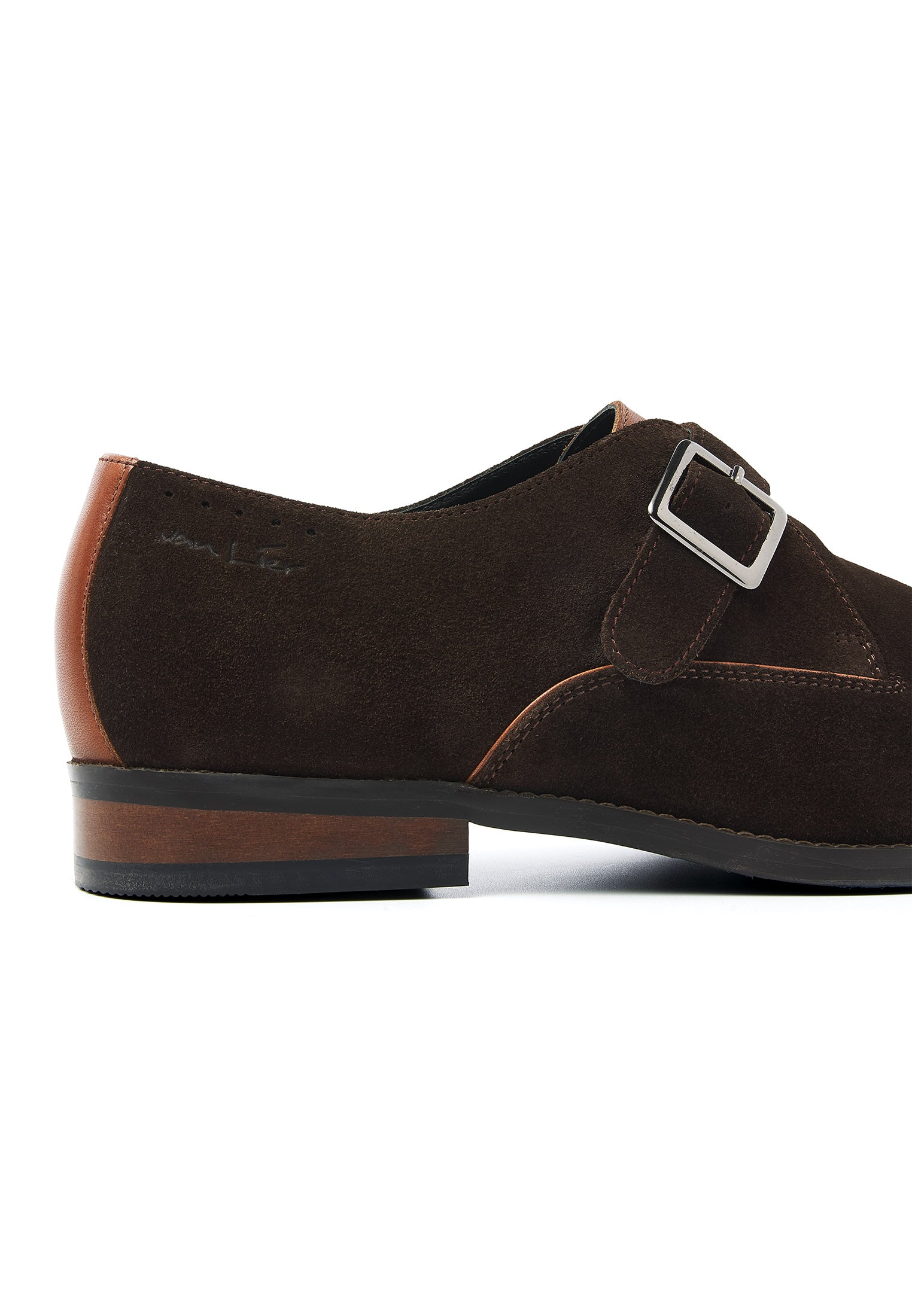 Testa di moro bruin suède Bregenz gespschoen