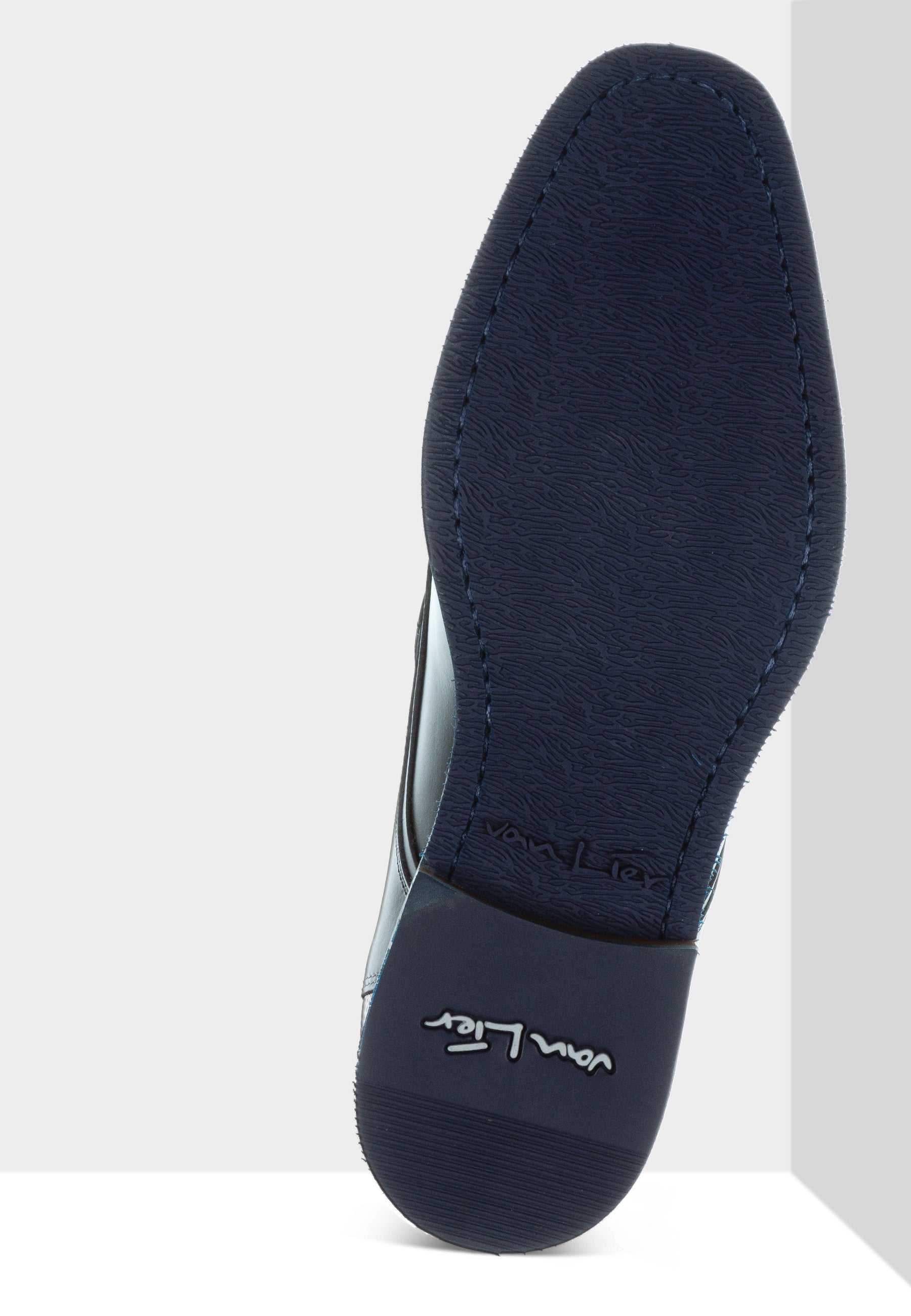 Navy gladleren Amalfi halfhoge veterschoen