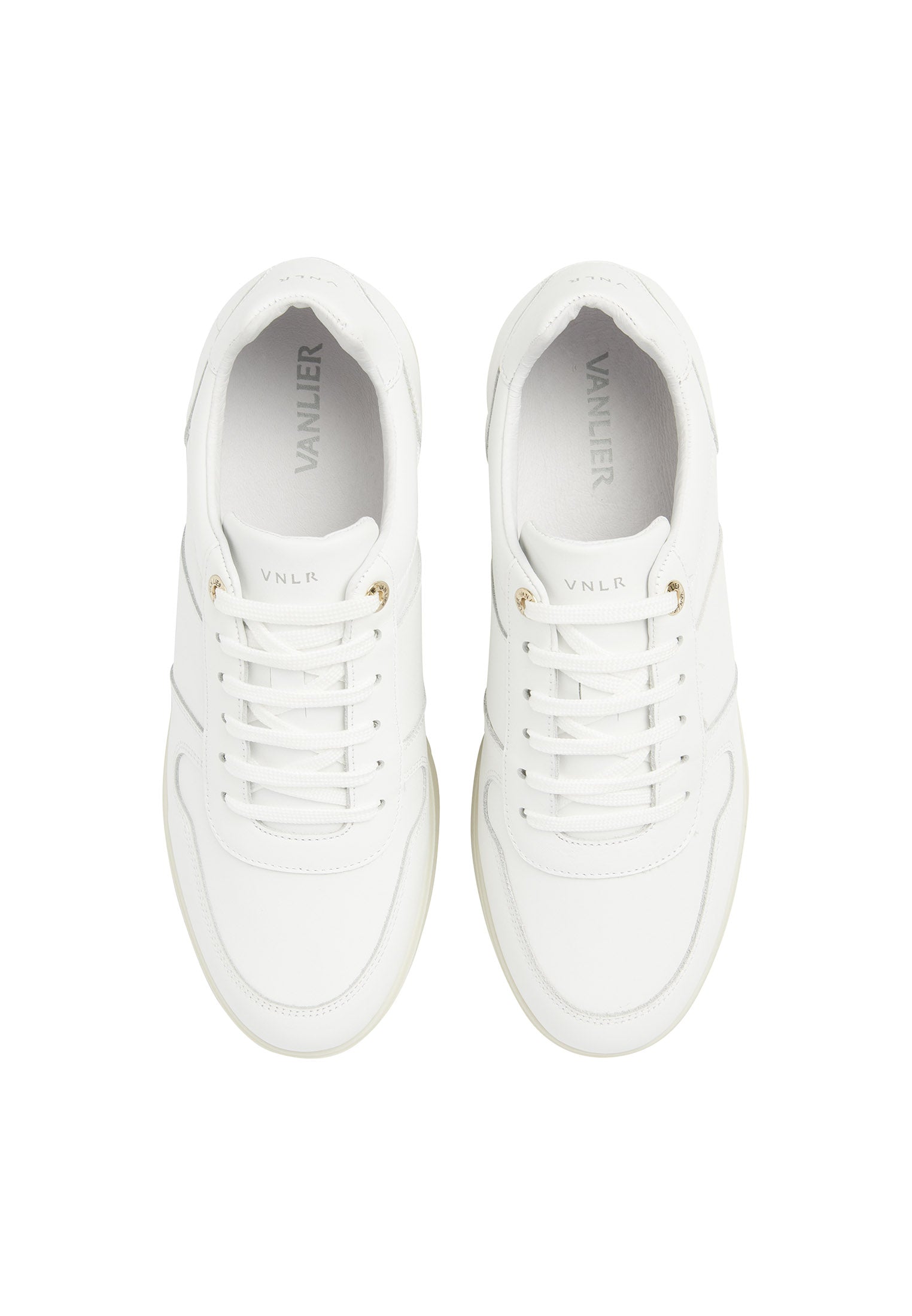 Wit gladleren Mercato sneaker