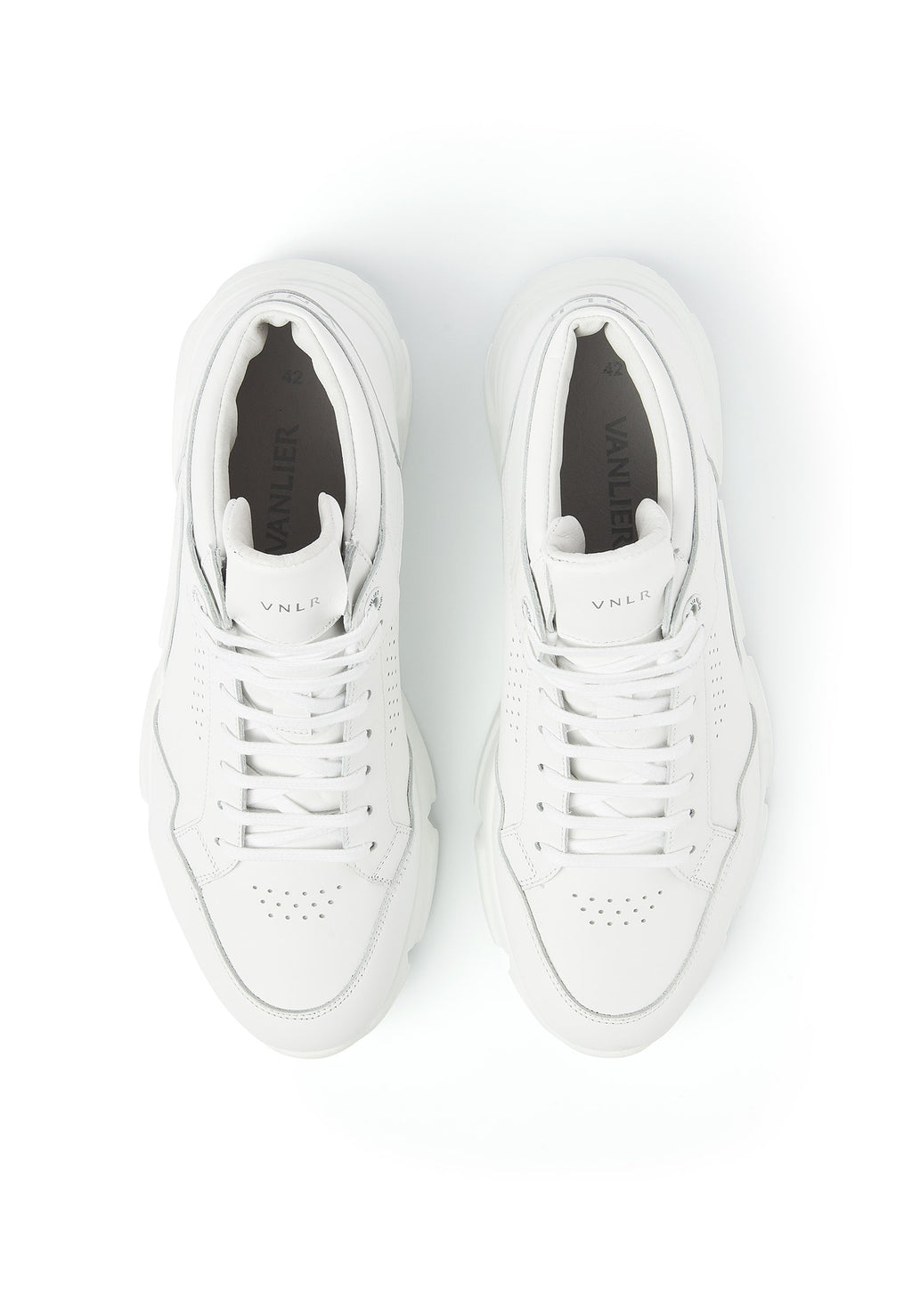 Wit gladleren Rock halfhoge sneaker