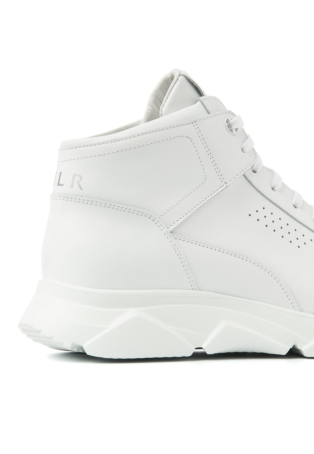 Wit gladleren Rock halfhoge sneaker