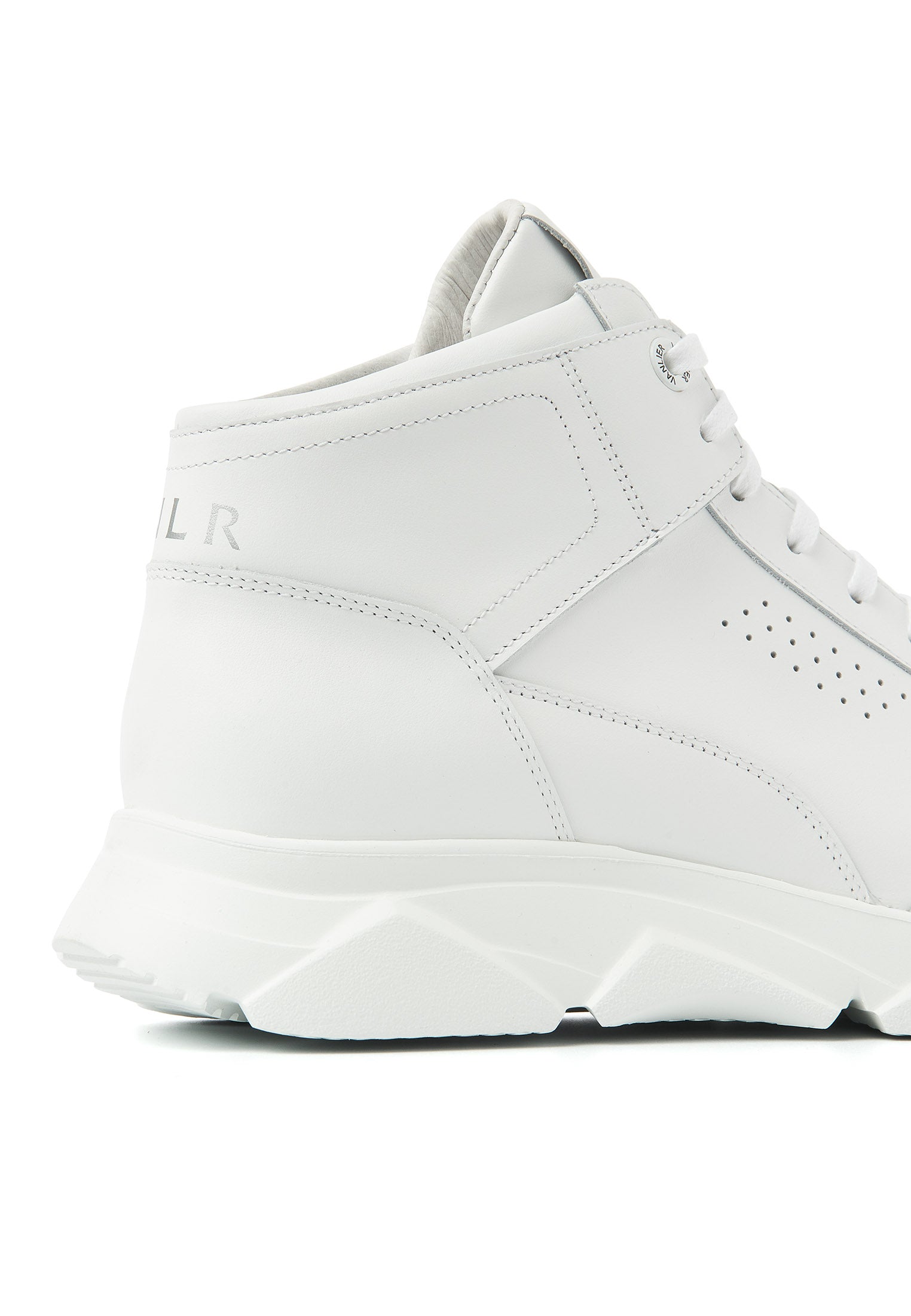 Wit gladleren Rock halfhoge sneaker