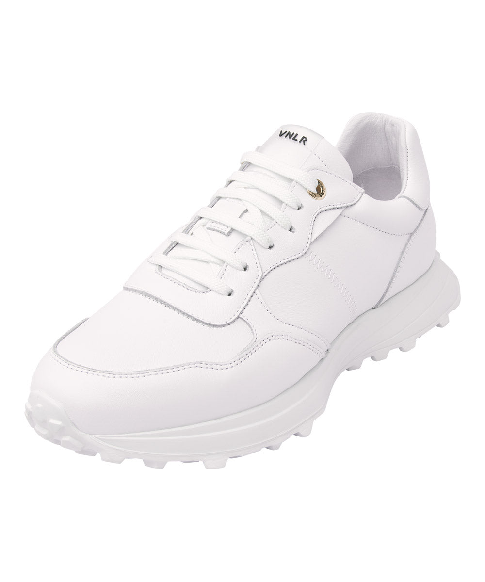 Wit gladleren T-Rex sneaker