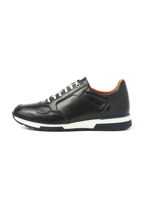 Black smooth leather Positano sneaker