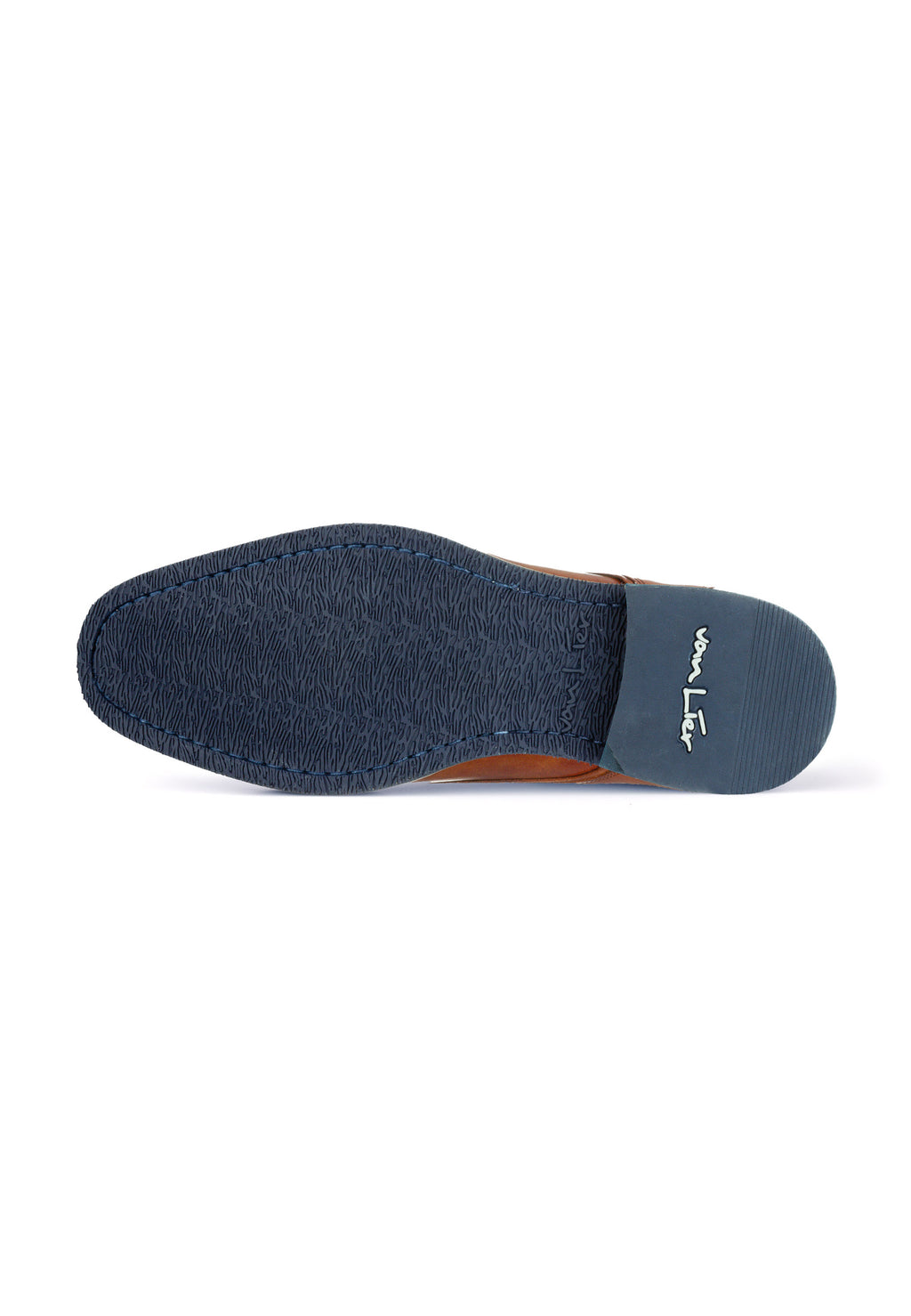 Cognac gladleren Amalfi veterschoen