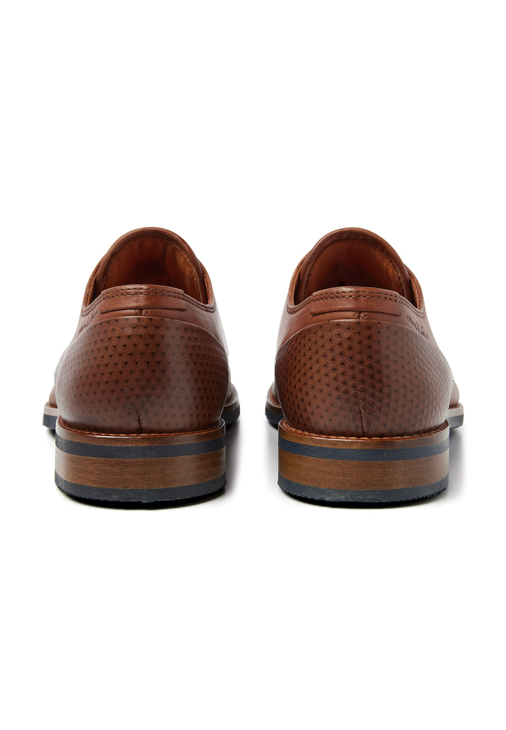 Licht cognac gladleren Sabinus veterschoen