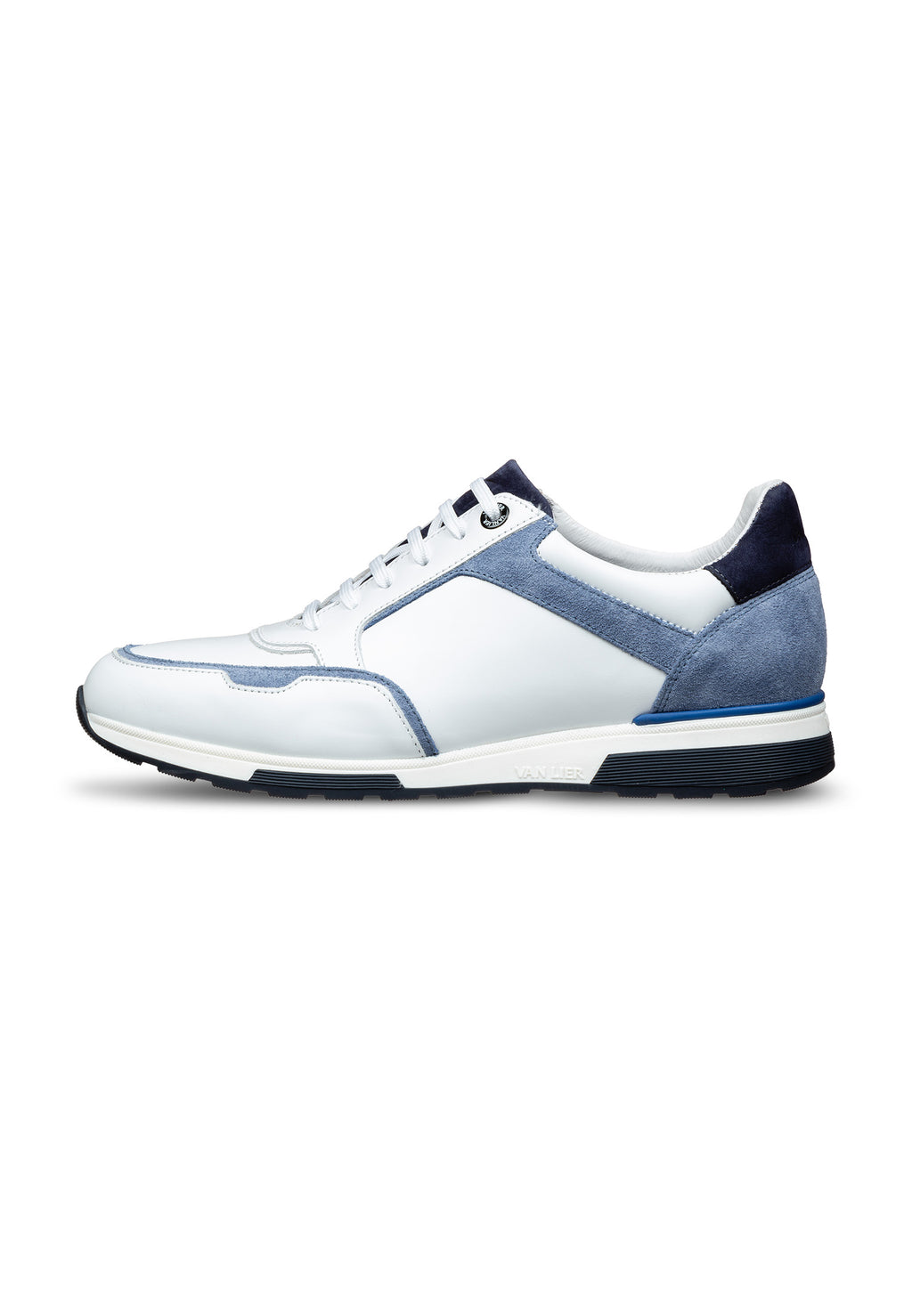 Wit combi gladleren Positano sneaker