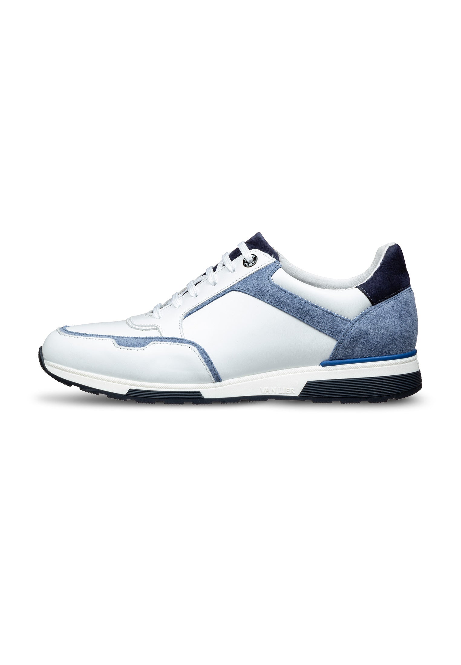 Wit combi gladleren Positano sneaker