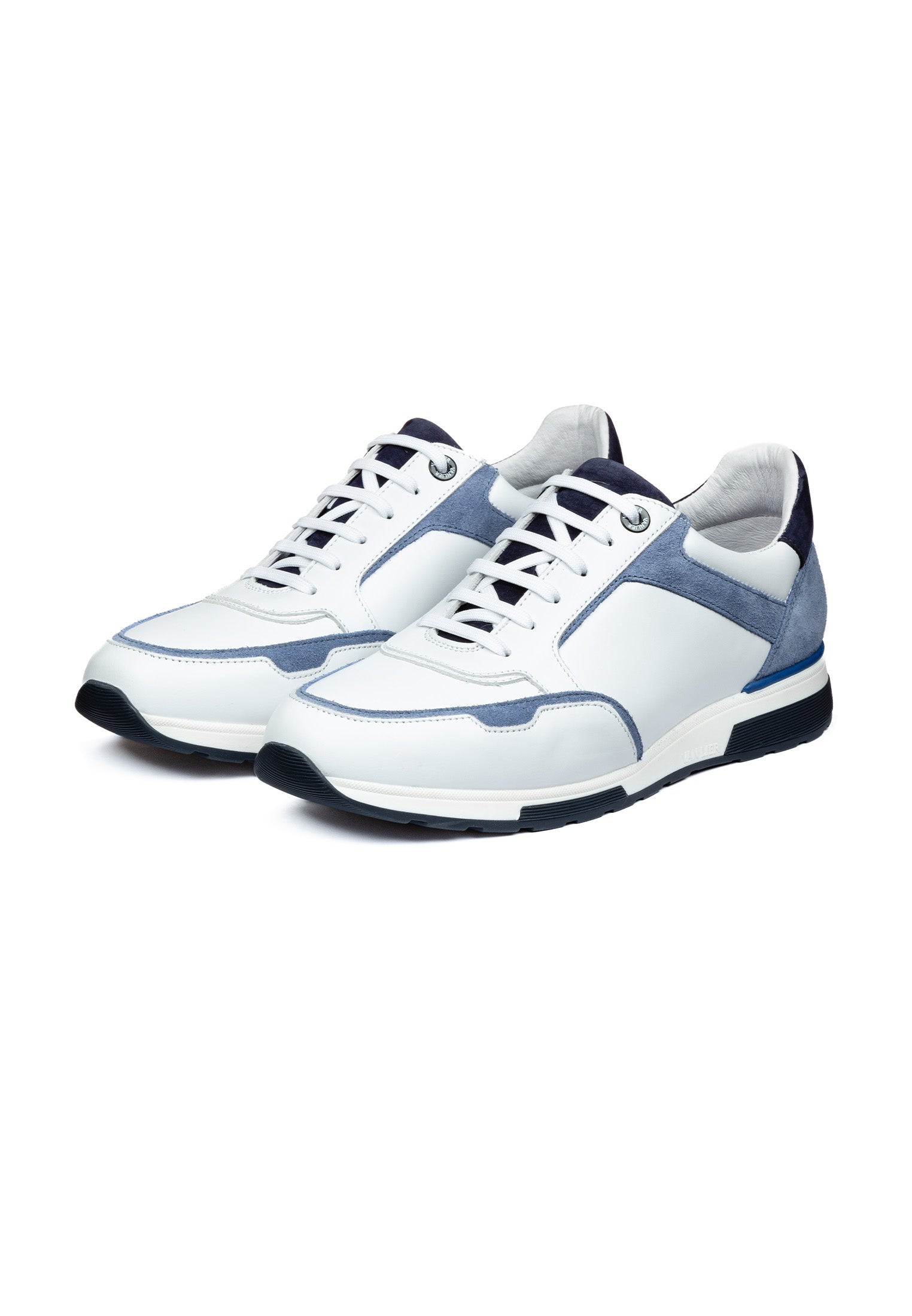 Wit combi gladleren Positano sneaker
