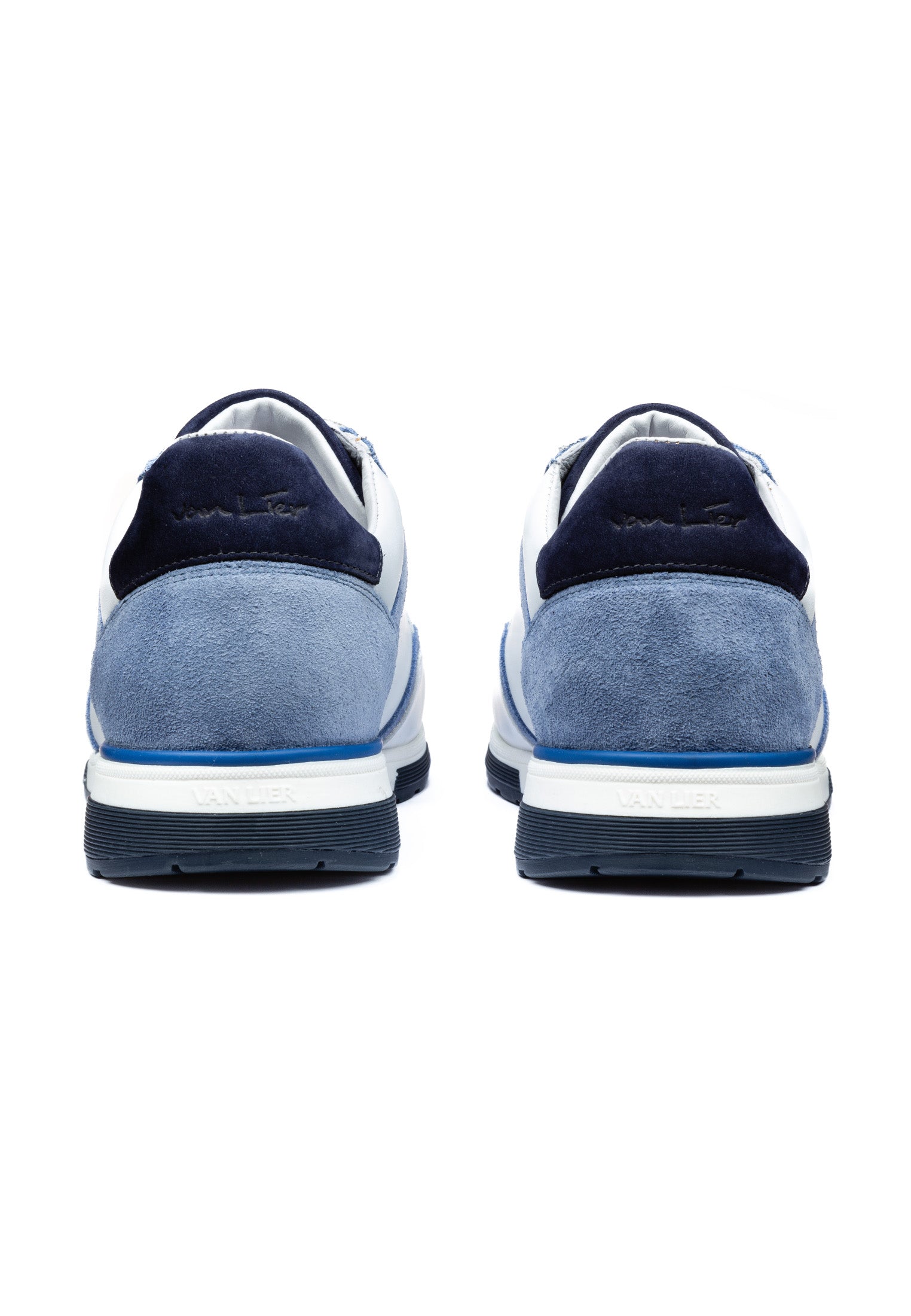 Wit combi gladleren Positano sneaker