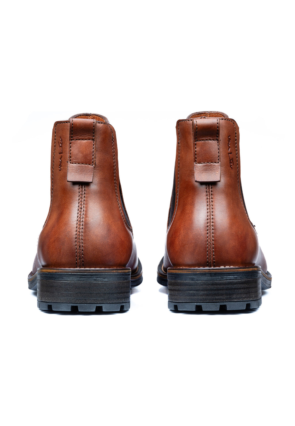 Licht cognac gladleren Fritz chelsea boot