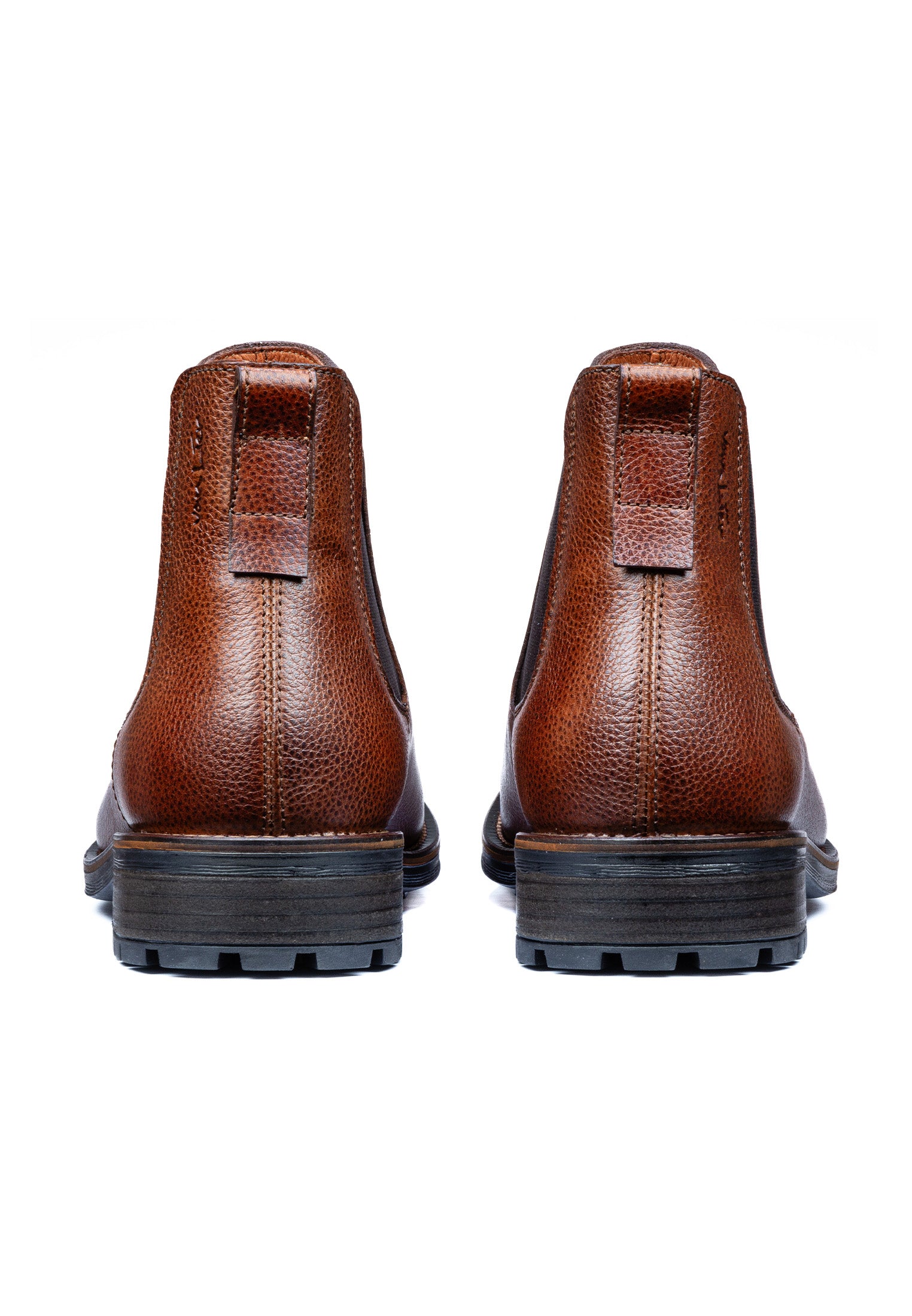 Bruin cognac gladleren Fritz chelsea boot