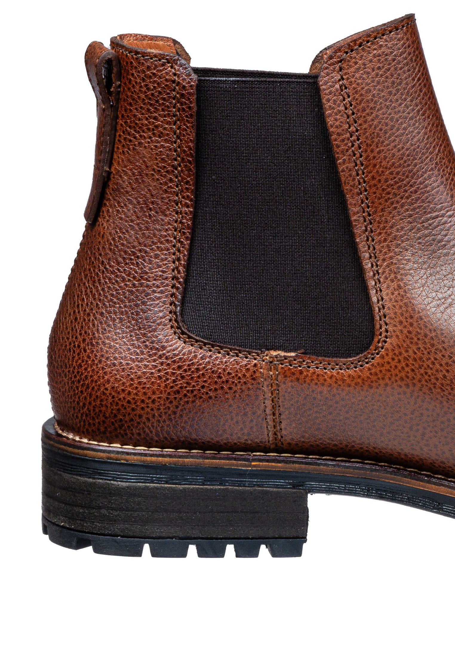 Bruin cognac gladleren Fritz chelsea boot