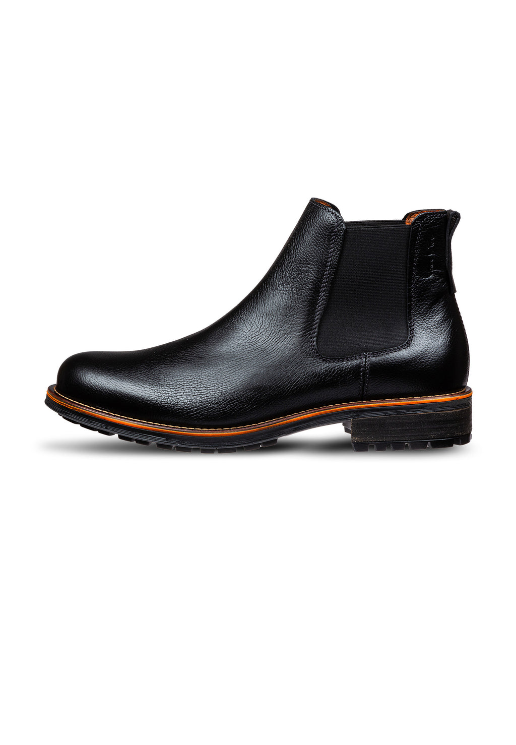 Zwart gladleren Fritz Chelsea boot