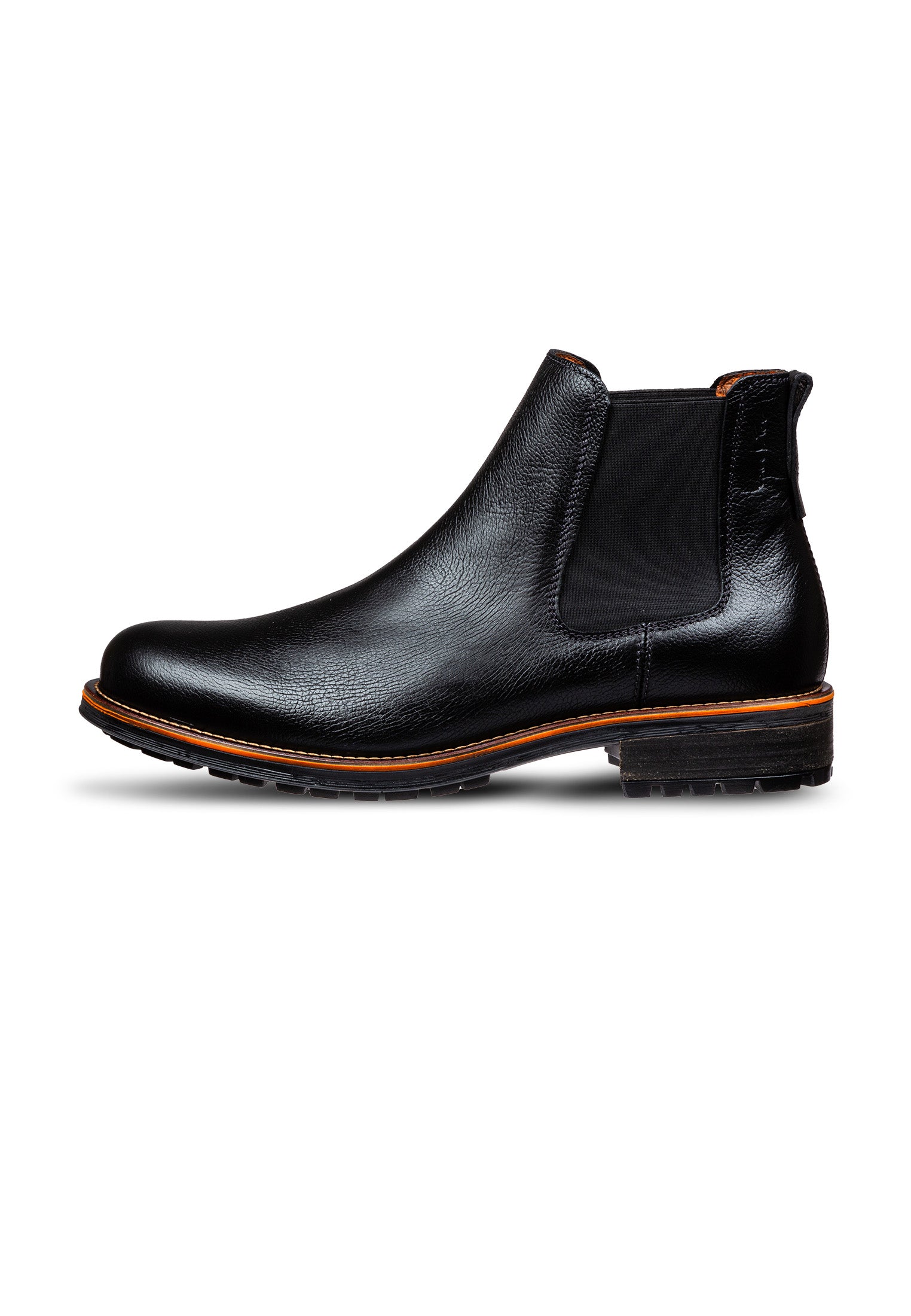 Zwart gladleren Fritz Chelsea boot
