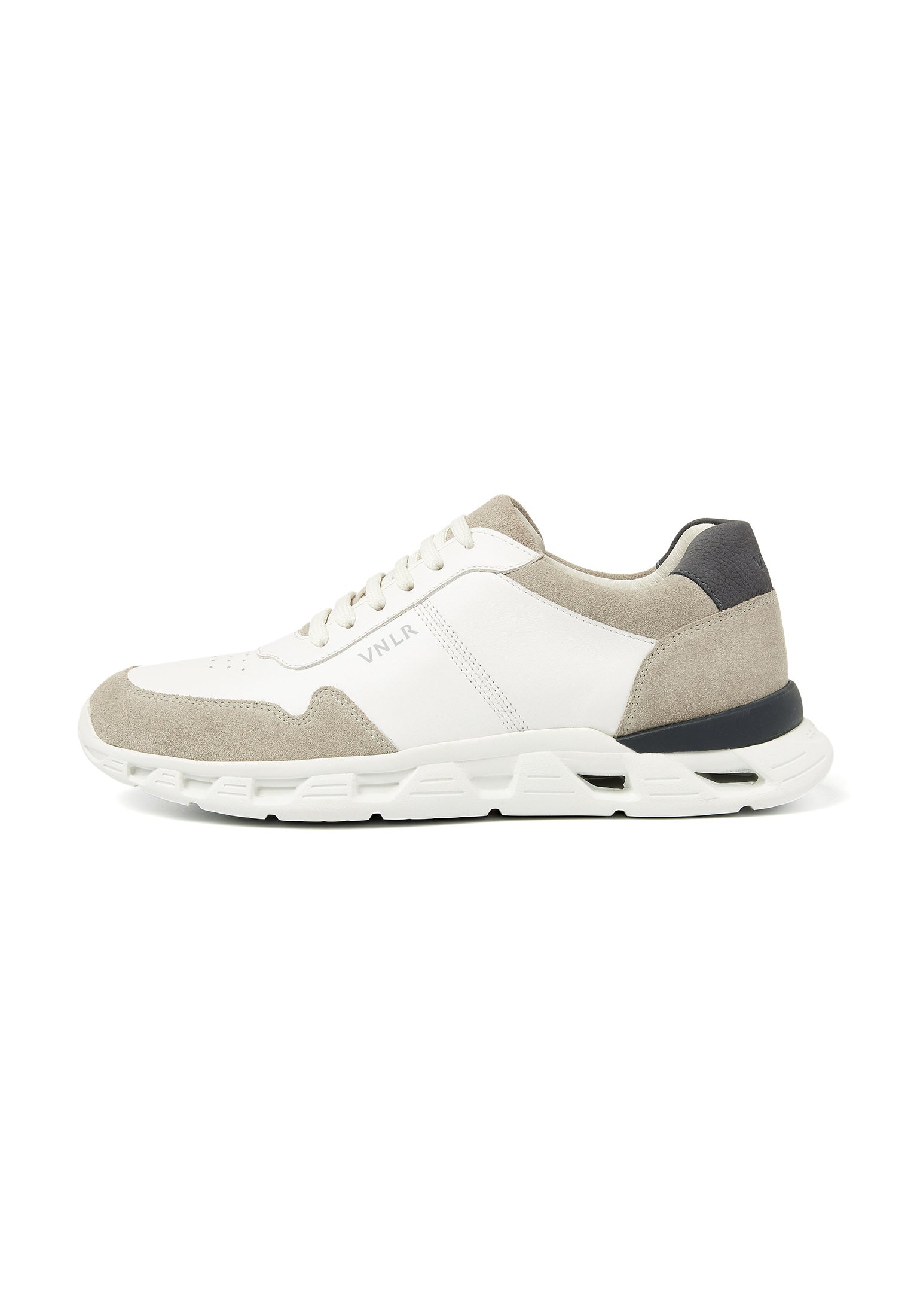 White and gray combo Orlando sneaker
