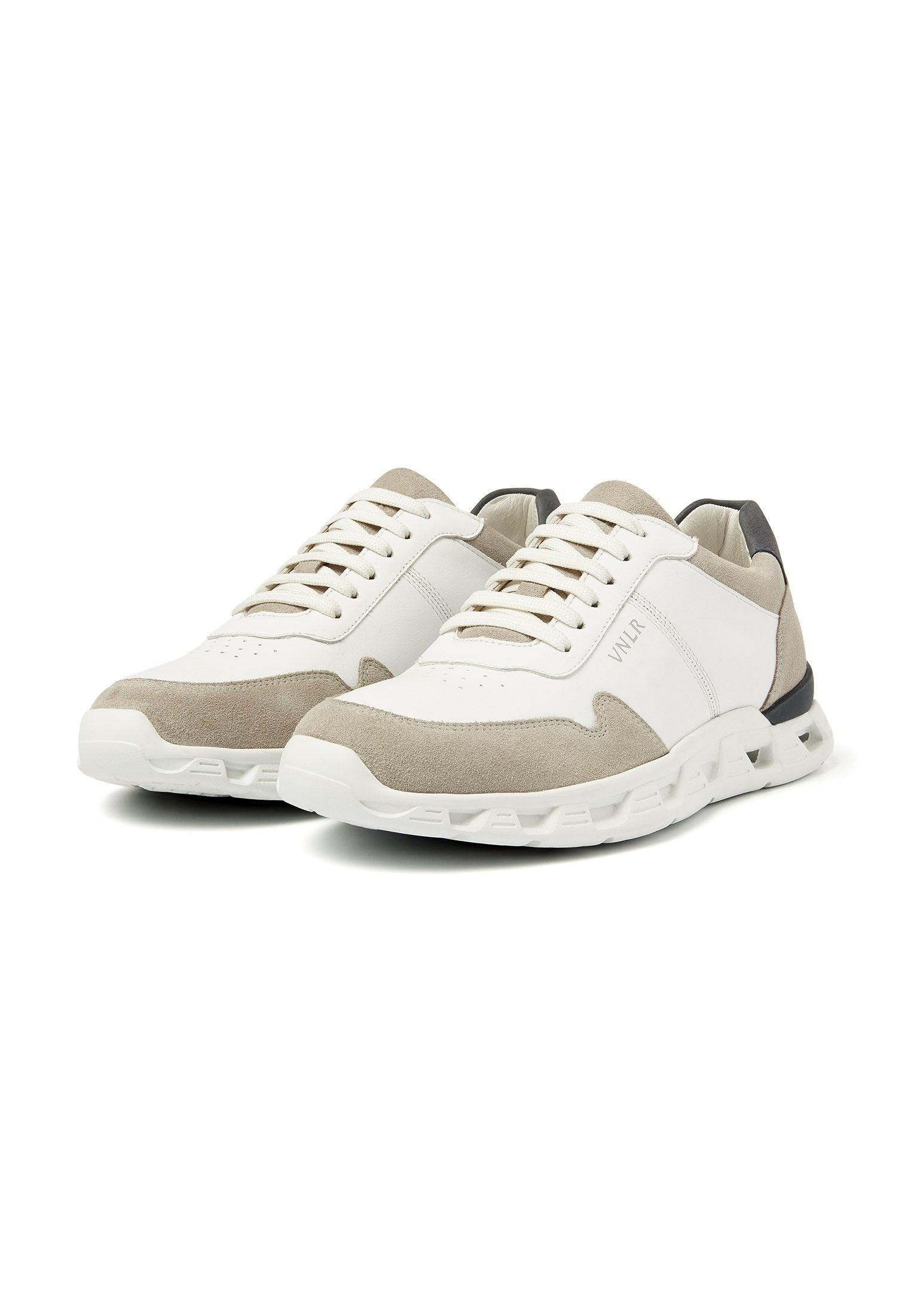 White and gray combo Orlando sneaker