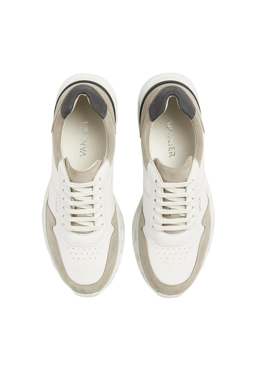 White and gray combo Orlando sneaker