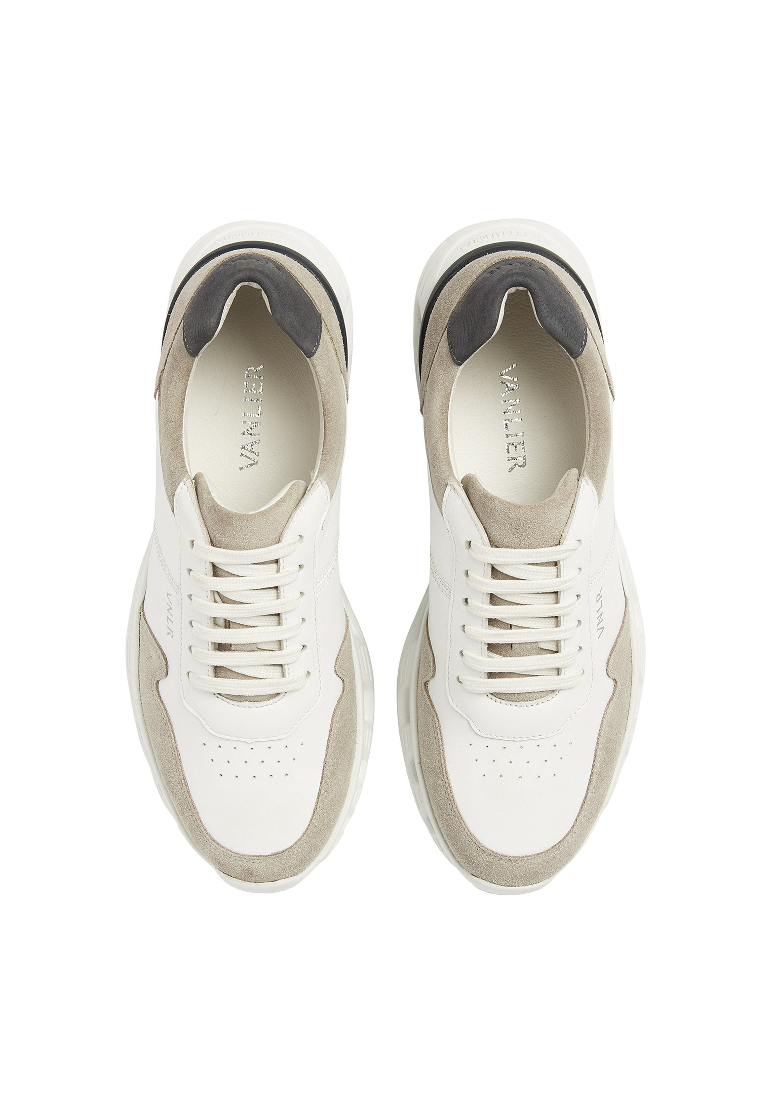 White and gray combo Orlando sneaker