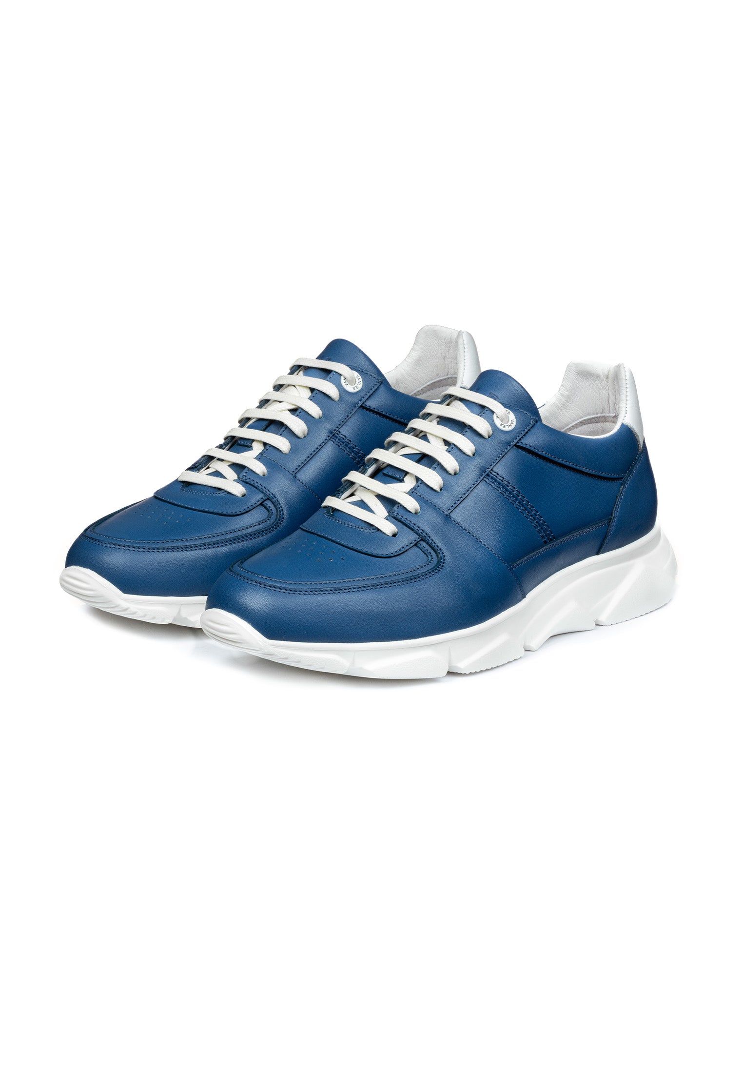 Blue smooth leather Luca sneaker