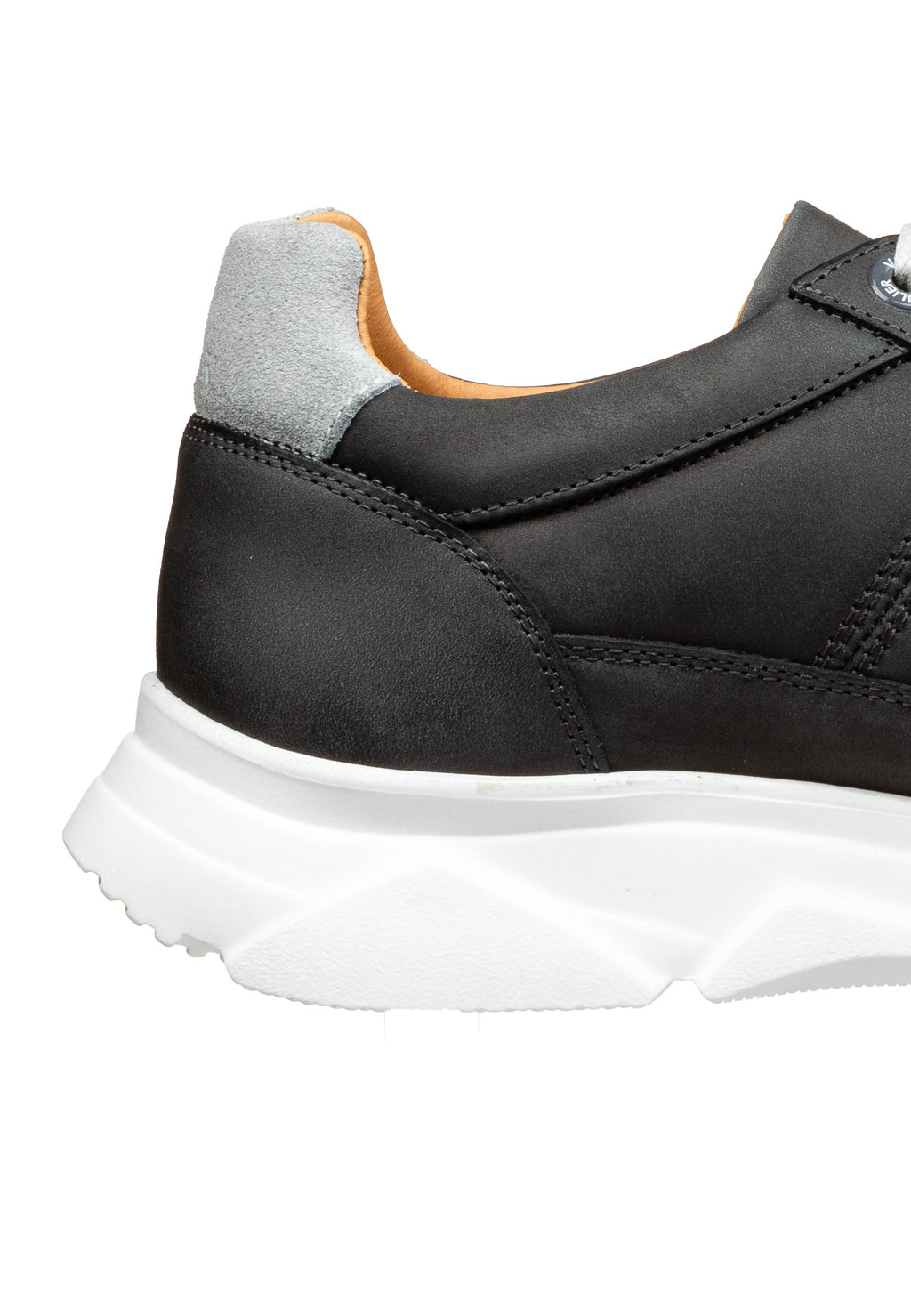 Grijs gladleren Luca sneaker