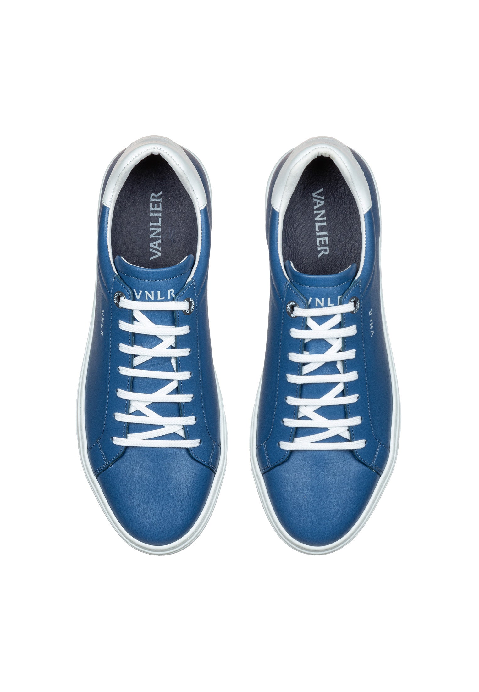 Blauw gladleren Barossa sneaker