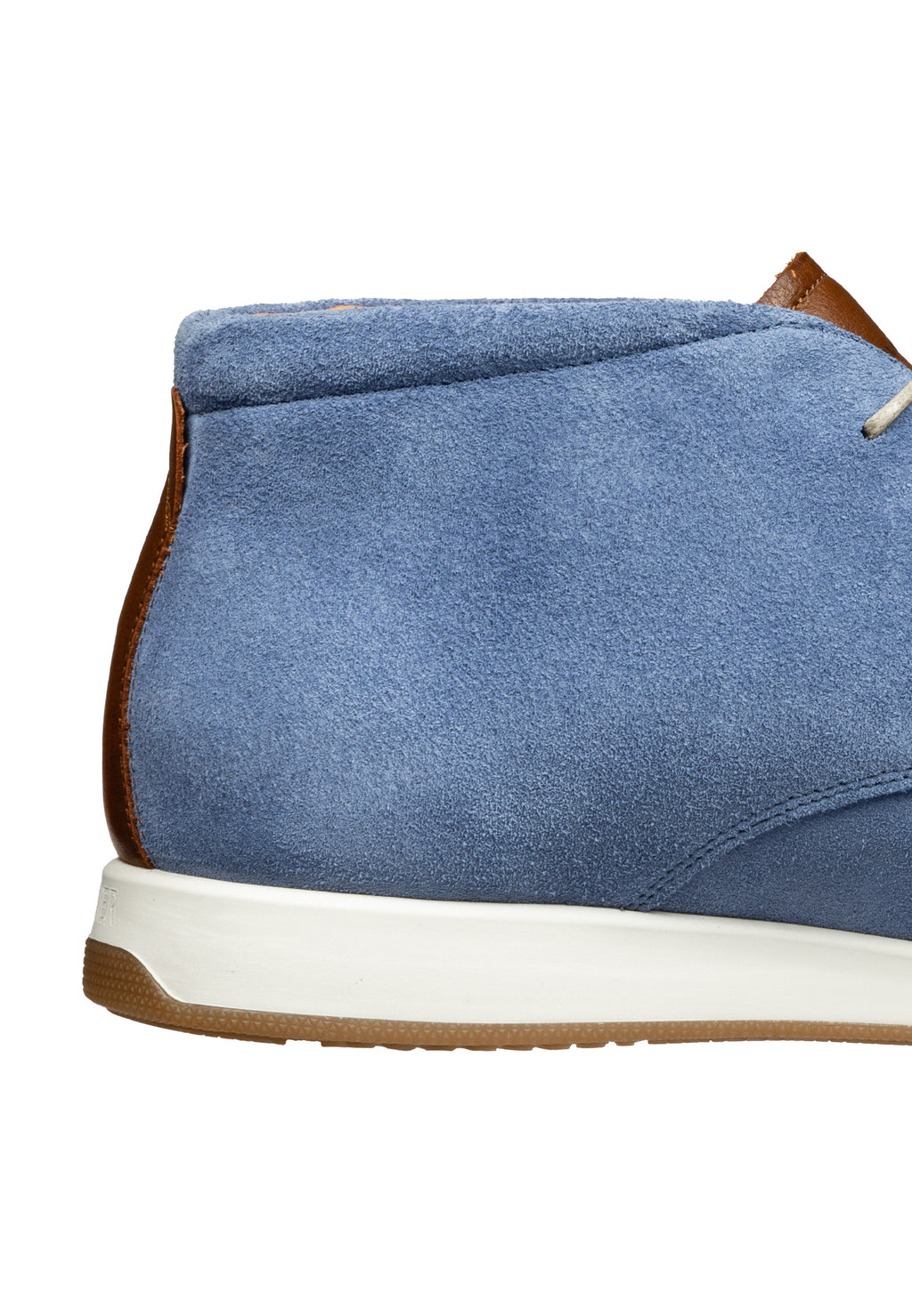 Licht blauw suède Ticino halfhoge veterschoen