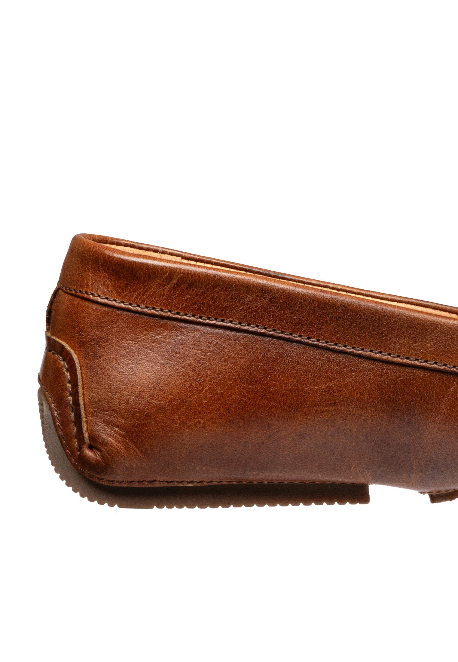 Bruin cognac gladleren Mocassin