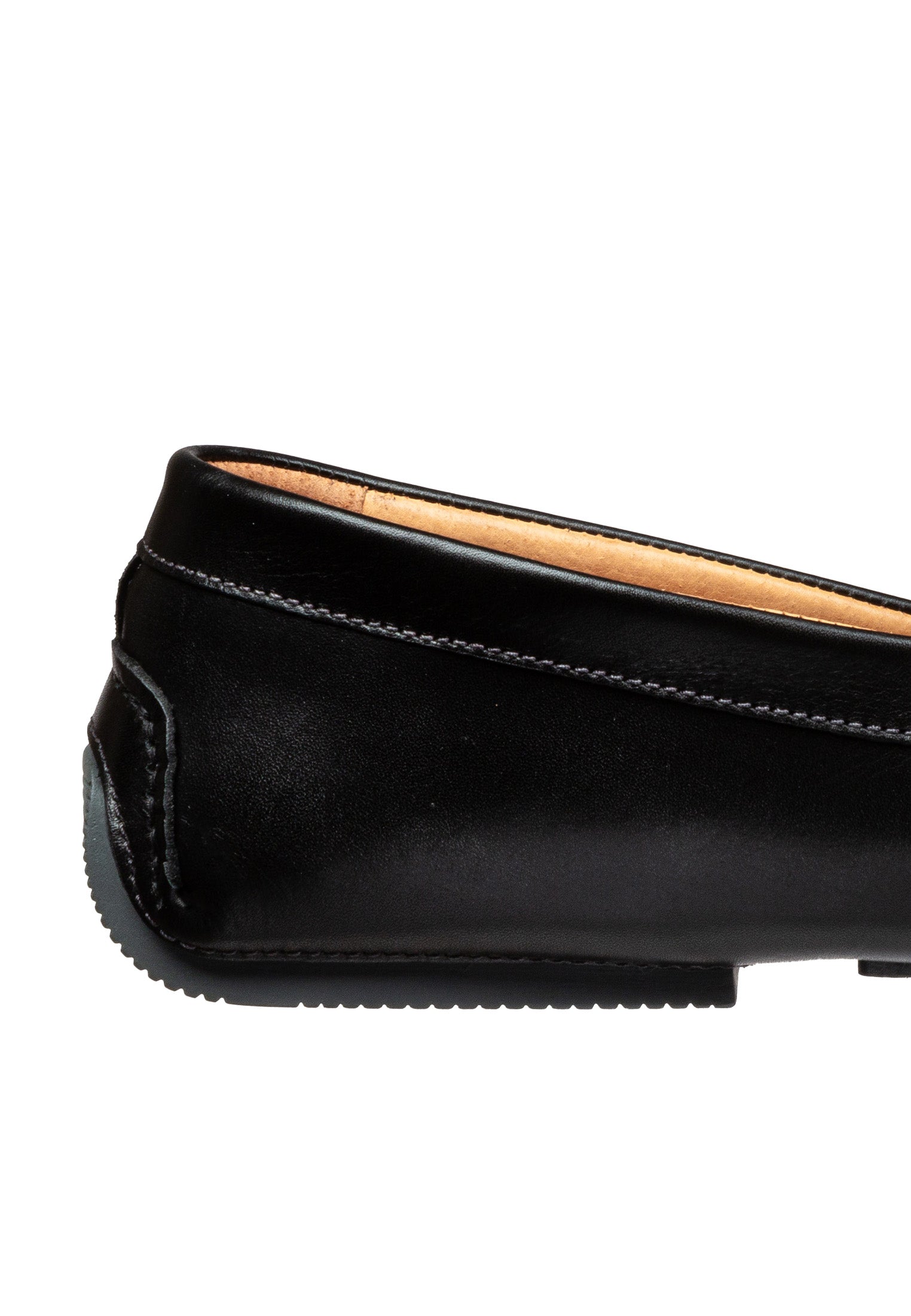 Zwart gladleren Mocassin
