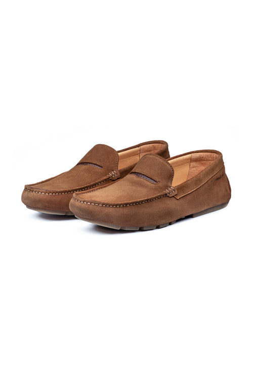 Rusty Cognac Suede Loafer – VANLIER display picture 1