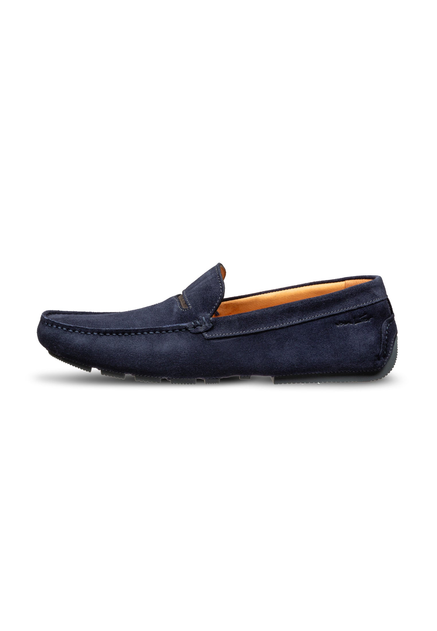 Navy blauw suède Mocassin