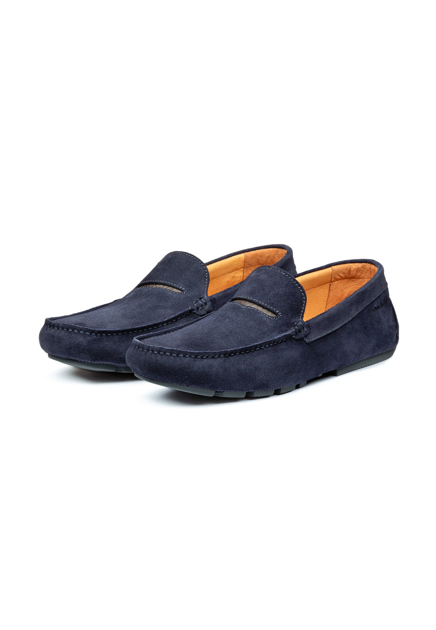 Navy blauw suède Mocassin