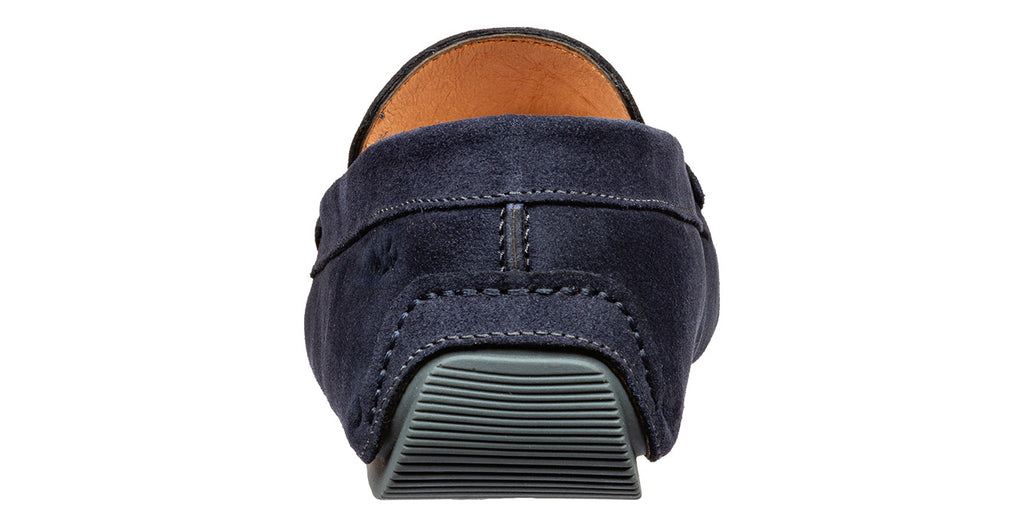 Navy blauw suède Mocassin