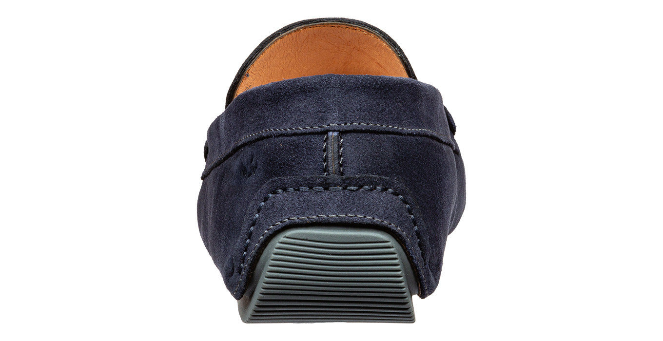 Navy blauw suède Mocassin