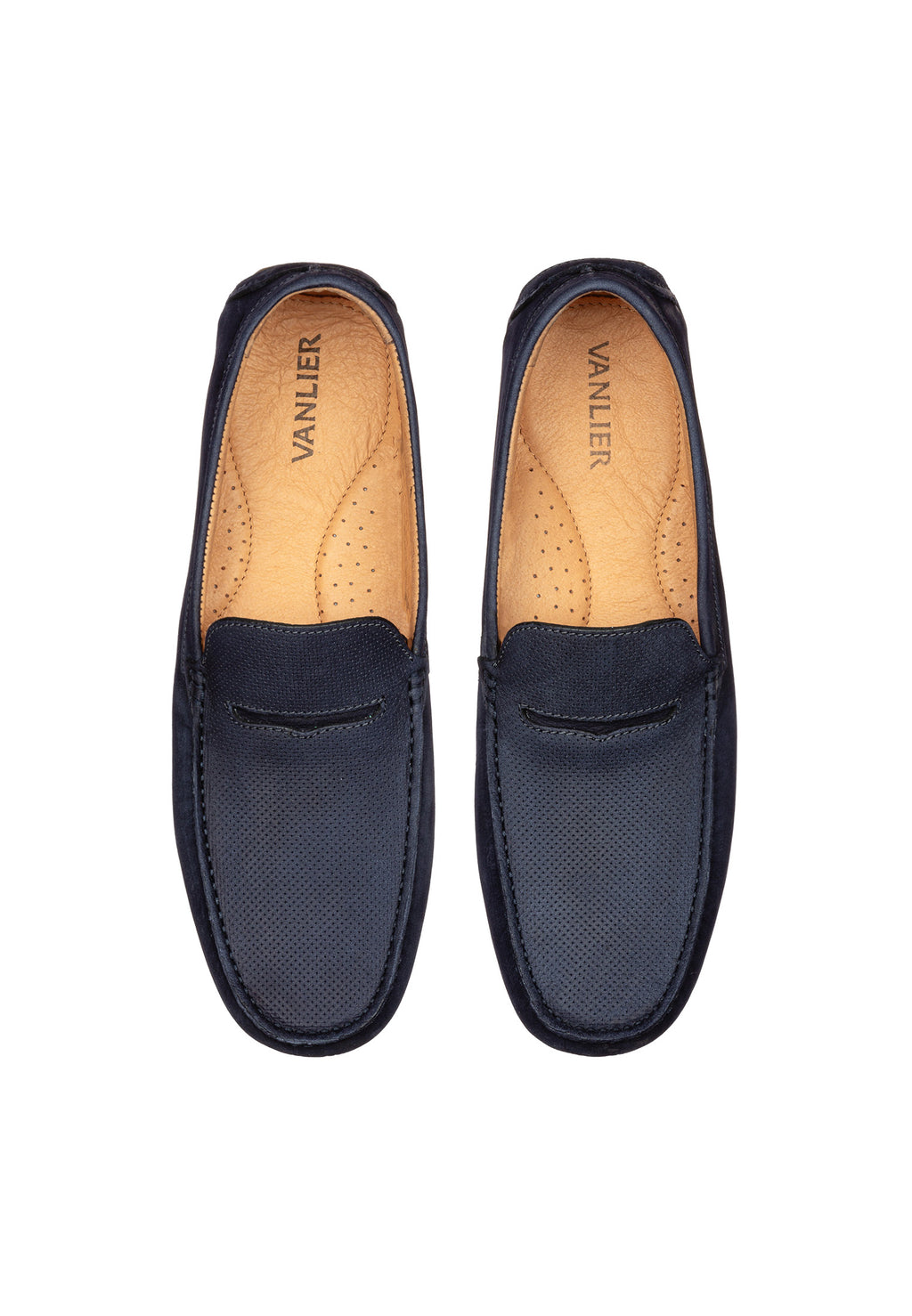 Navy blauw nubuck Mocassin
