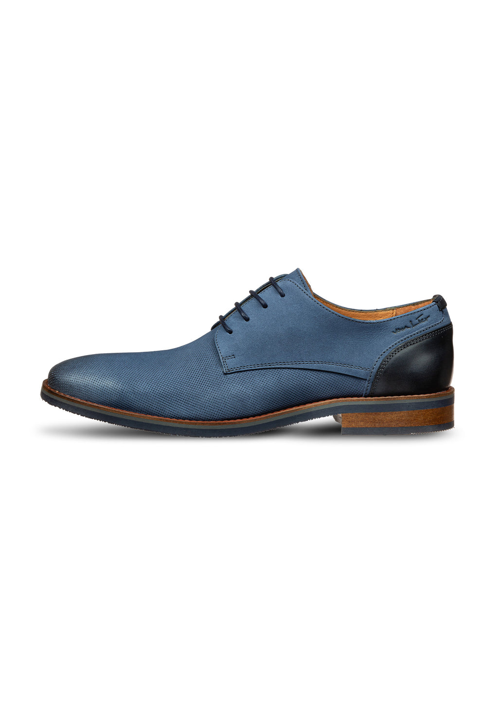 Blauw nubuck Amalfi veterschoen