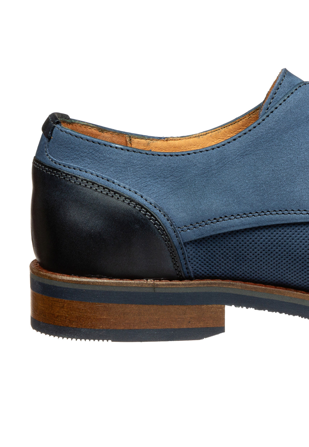 Blauw nubuck Amalfi veterschoen