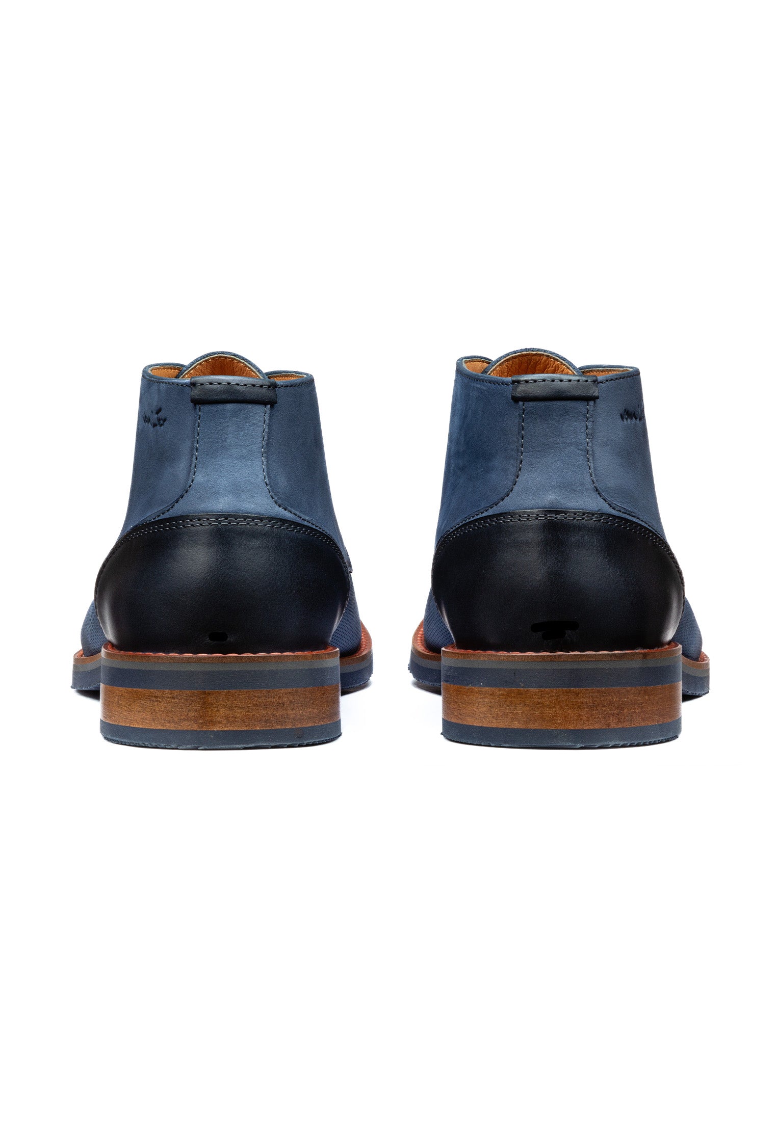 Blue nubuck Amalfi mid-top lace-up shoe