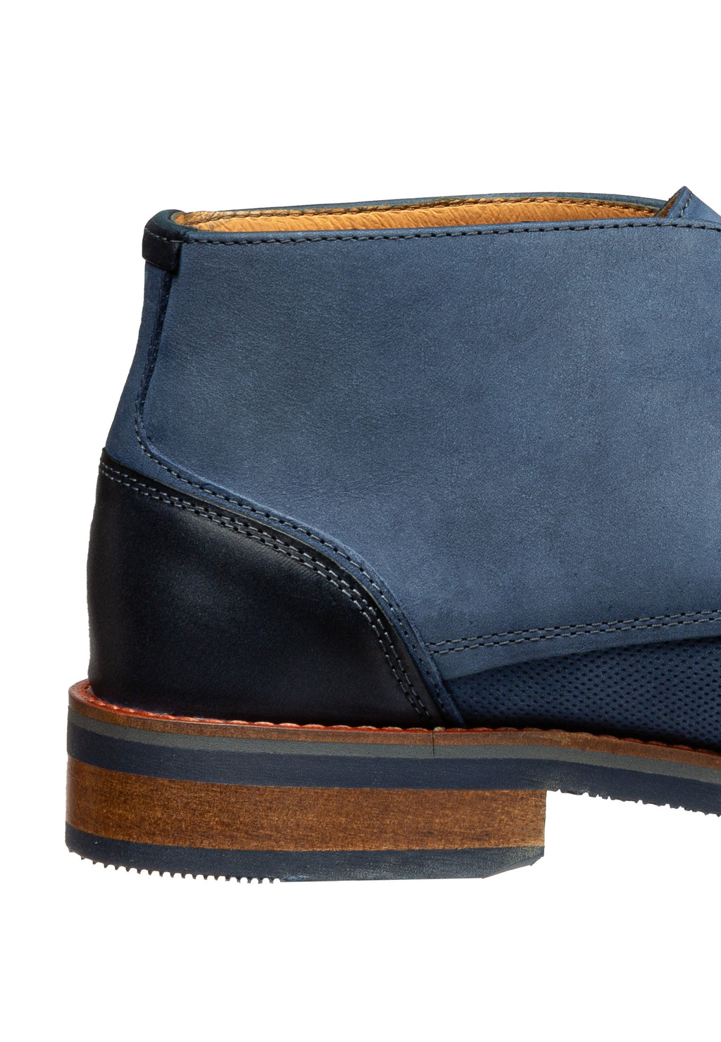 Blue nubuck Amalfi mid-top lace-up shoe