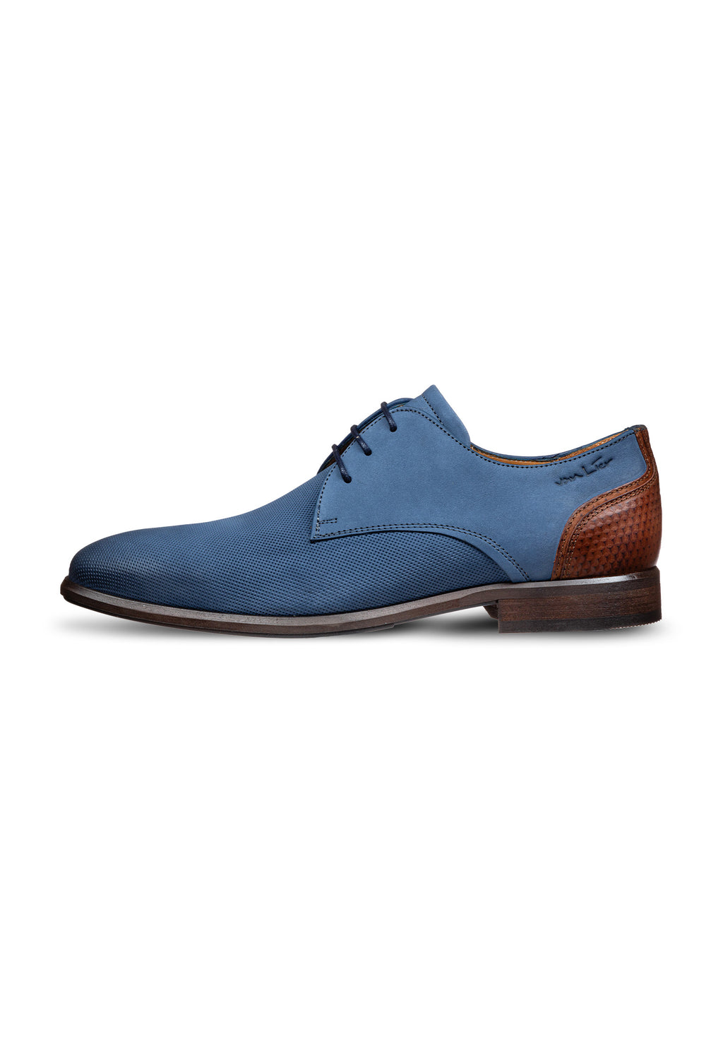 Navy blauw nubuck Erasmo veterschoen