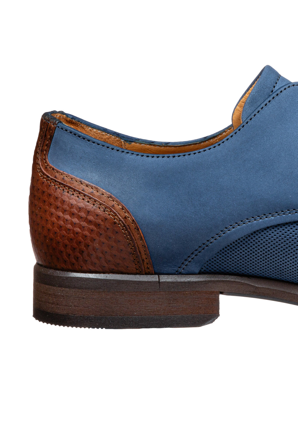 Navy blauw nubuck Erasmo veterschoen